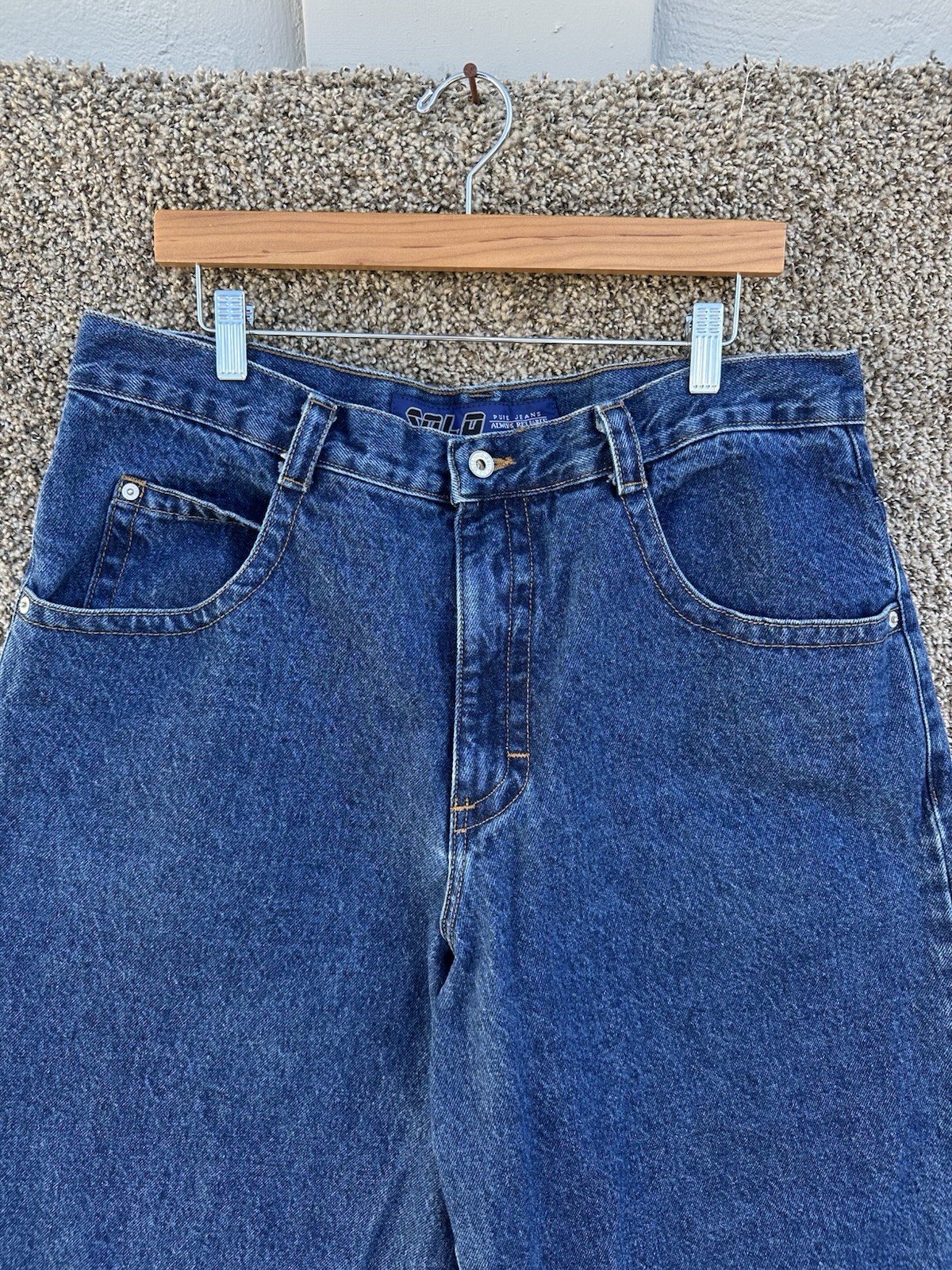 Vintage SOLO Super Wide Leg Baggy Skater Jeans 36×30