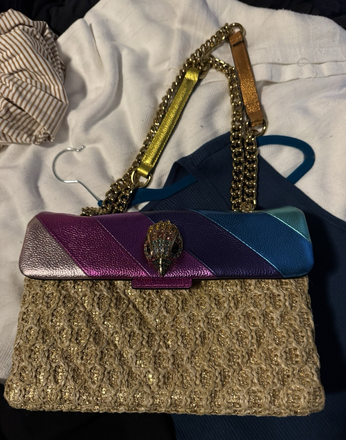 Kurt Geiger Metallic Tweed handbag