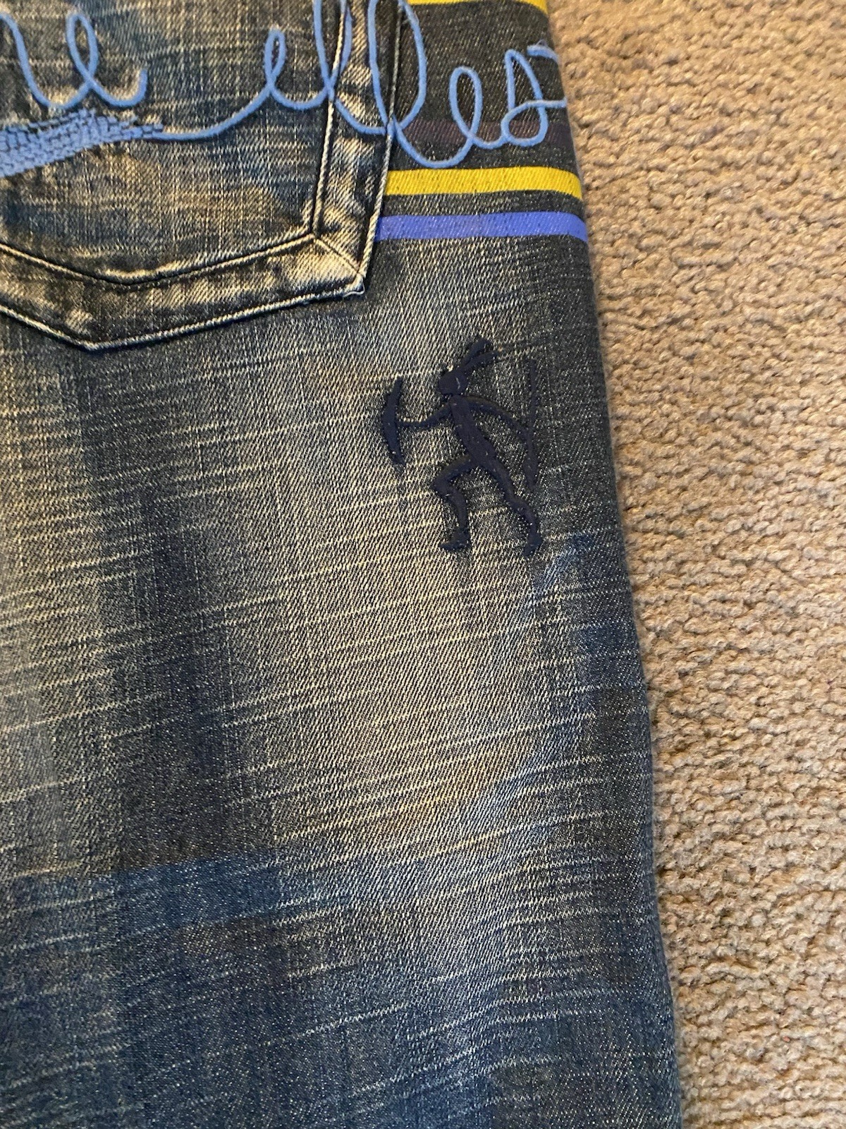 Vintage Y2K AKademics wide Legged Baggy Jeans Size 36 Grudge 90s Hip Hop Style