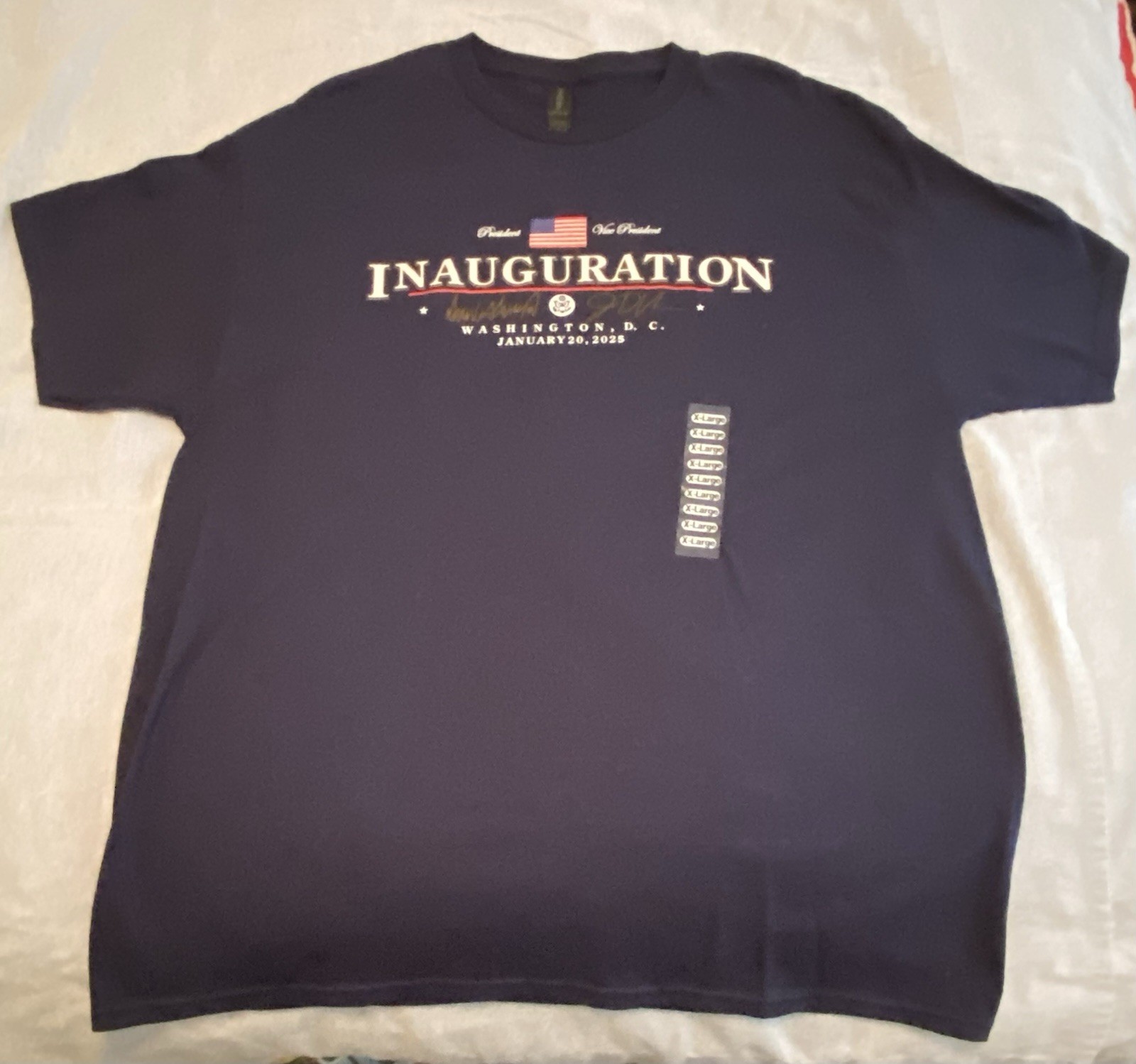 NEW Trump Vance Jan 20 2025 Inauguration Tee T-Shirt Men’s XL Navy Blue