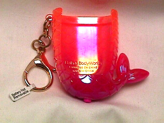 Bath & Body Works Pink Ombre Iridescent MERMAID TAIL Pocketbac Holder NWOT -read