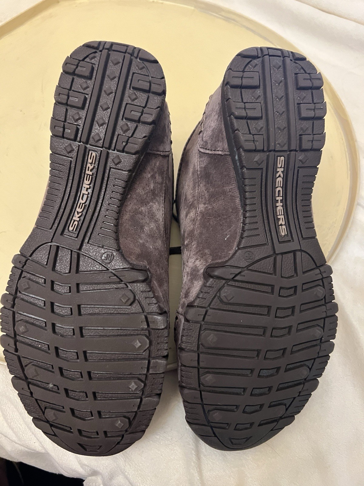 Skechers Bikers-Lineage Chukka Boots Women 7.5 Chocolate Leather Lace-Up Moc Toe