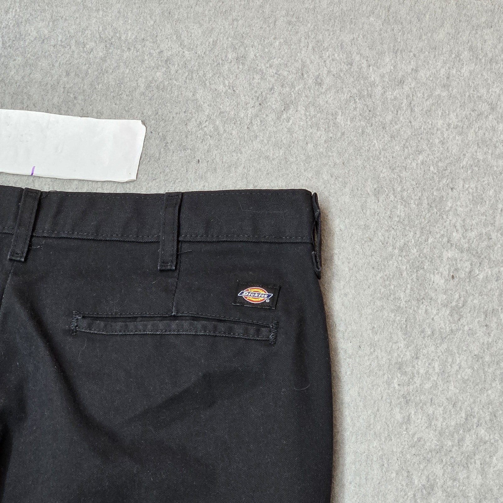 Dickies Men Pants 32 Black Chino Twill Workwear Logo 30″ Inseam