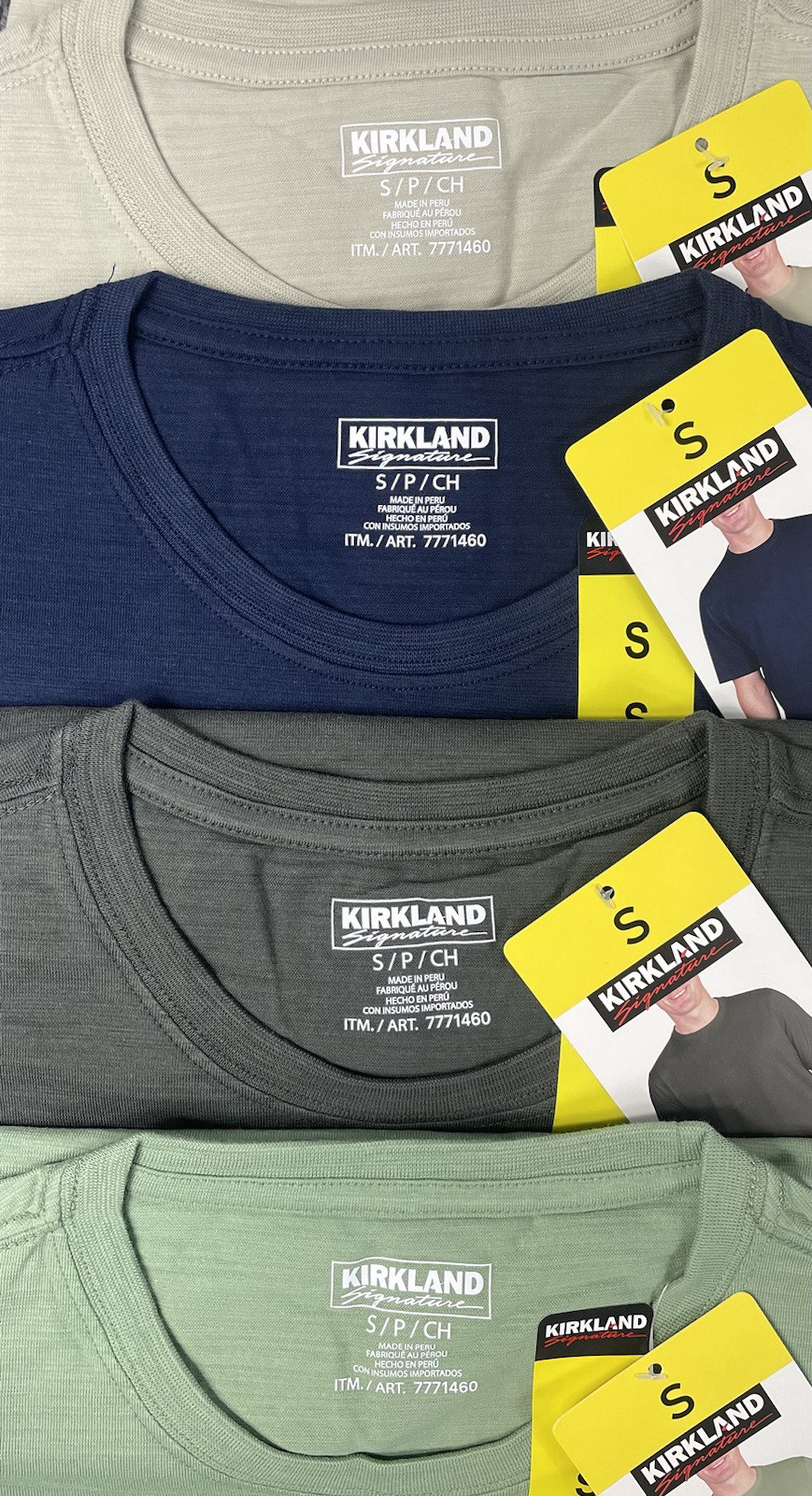 Kirkland Signature Men’s Pima Cotton Slub Tee Pick Your Size & Color NWT