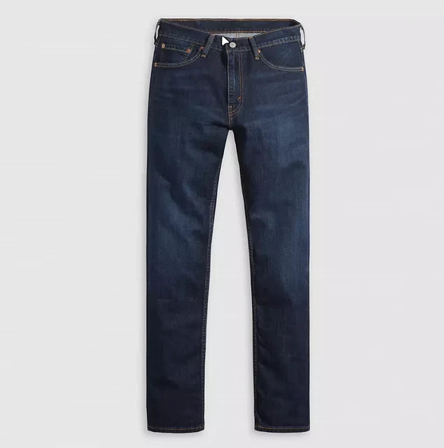 Levi 505 Regular Men’s Jeans, Nail Loop Knot Dark Wash Stretch Color, (New)