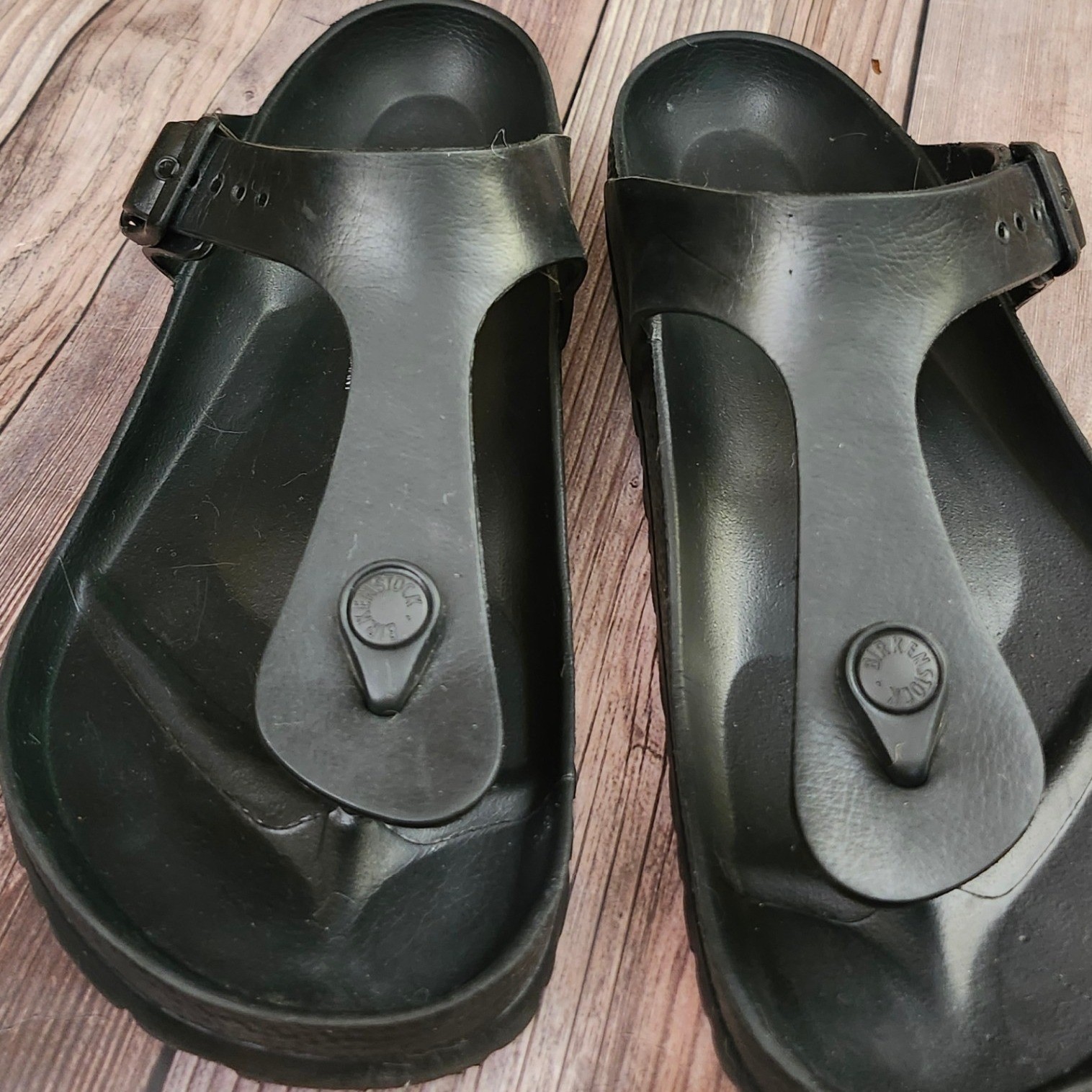 Birkenstock Gizeh EVA Black Waterproof Thong Sandals M 8 W 10 Beach Casual Pool