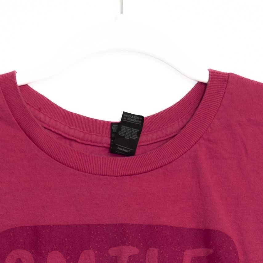 Anvil Pink Smile Generation Graphic Tee Size S Womens Short Sleeve Cotton