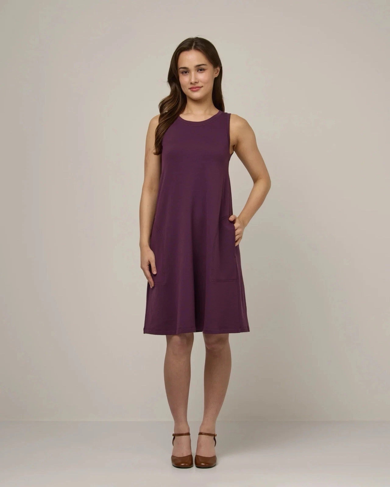 Wool& Sierra Tank Dress Marionberry Size Medium