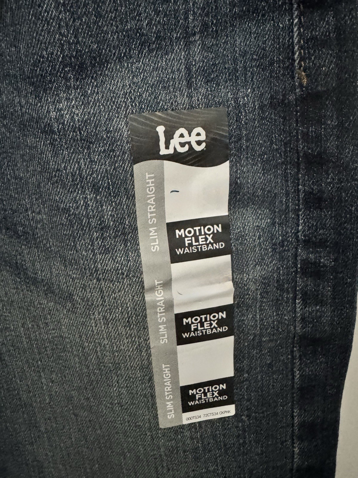 Lee Slim Straight Med Wash Blue Jean Sz 34X34 Motion Flex Waistband Stretch NWT