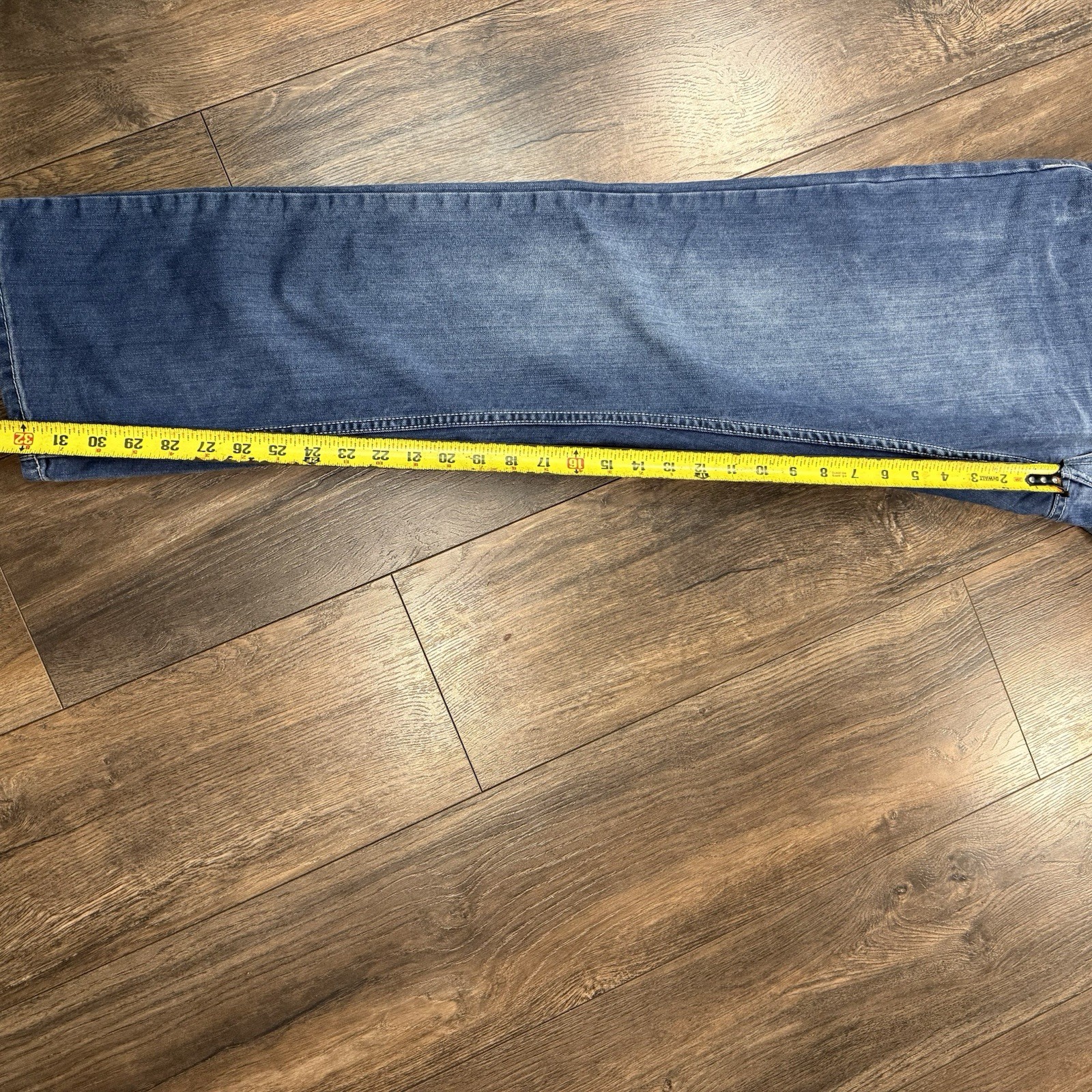 Flypaper Designer Mens Blue Jeans 32X34 Relaxed Fit Straight Leg Medium Wash