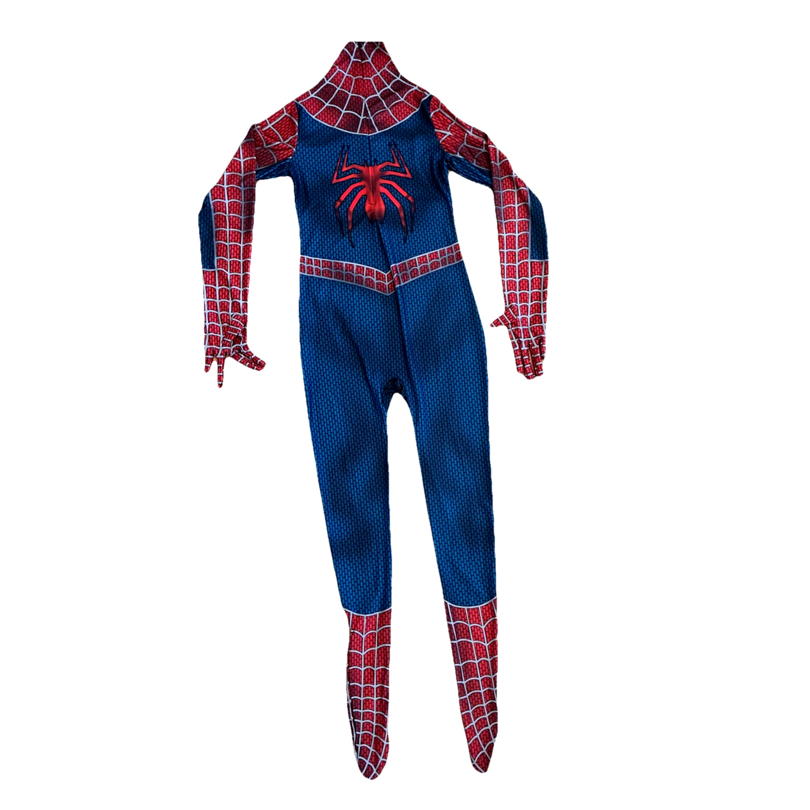 Spider-Man Size L Stretch Spandex Full Jumpsuit Adult/Kids Halloween Costume NEW