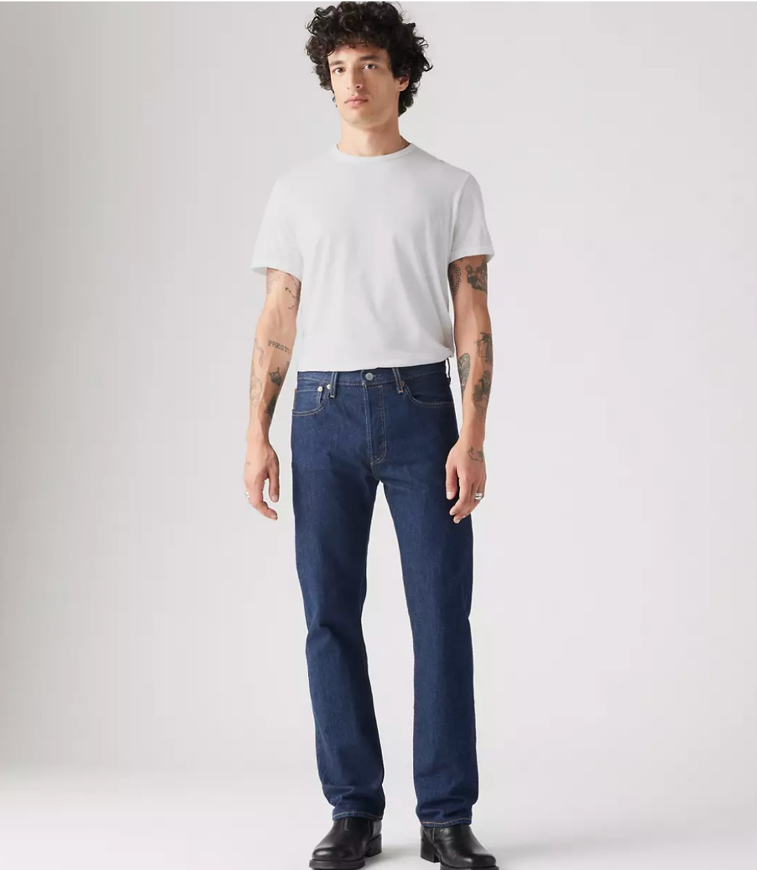 Levi’s Men’s 32×34 501 Premium Original Fit Jeans Onewash Dark Wash
