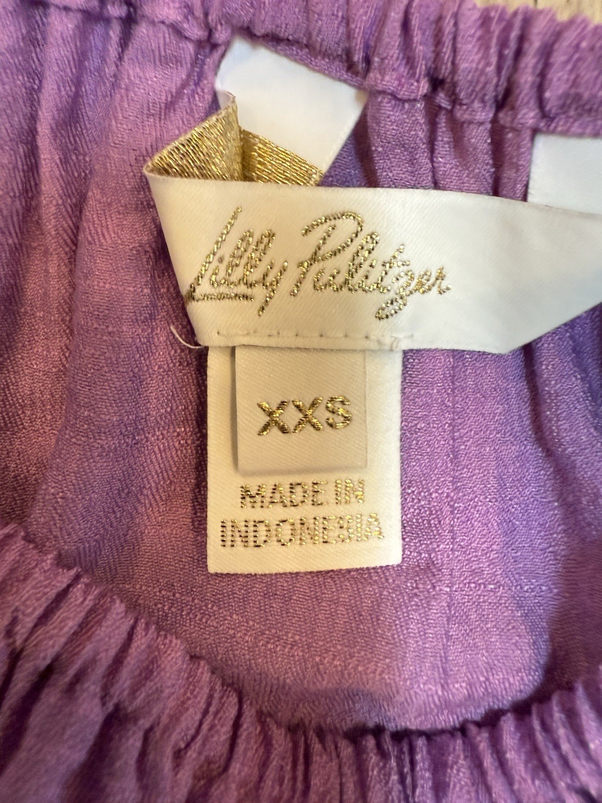 Lilly Pulitzer Caralisa Short Flutter Sleeve Blouse Lilac Purple XXS Extra Small