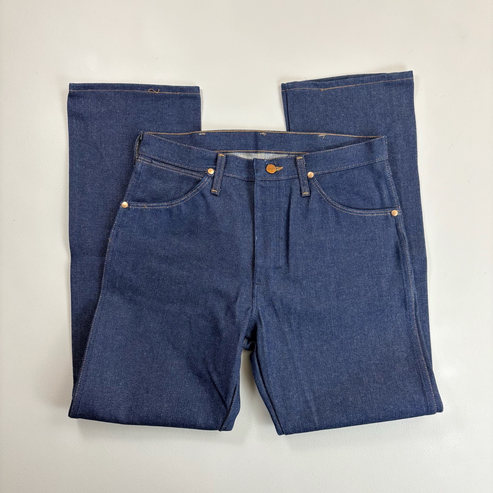 WRANGLER ProRodeo Cowboy Cut Jeans 33×30 13MWZ VTG 90s USA Made Dark Denim
