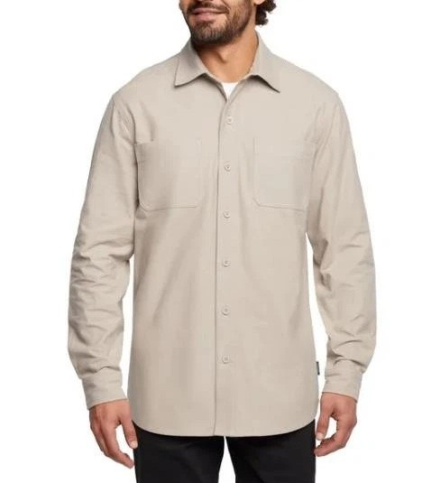 Woolrich Men’s 100% Cotton Chamois Shirt, Tan, Size XXL