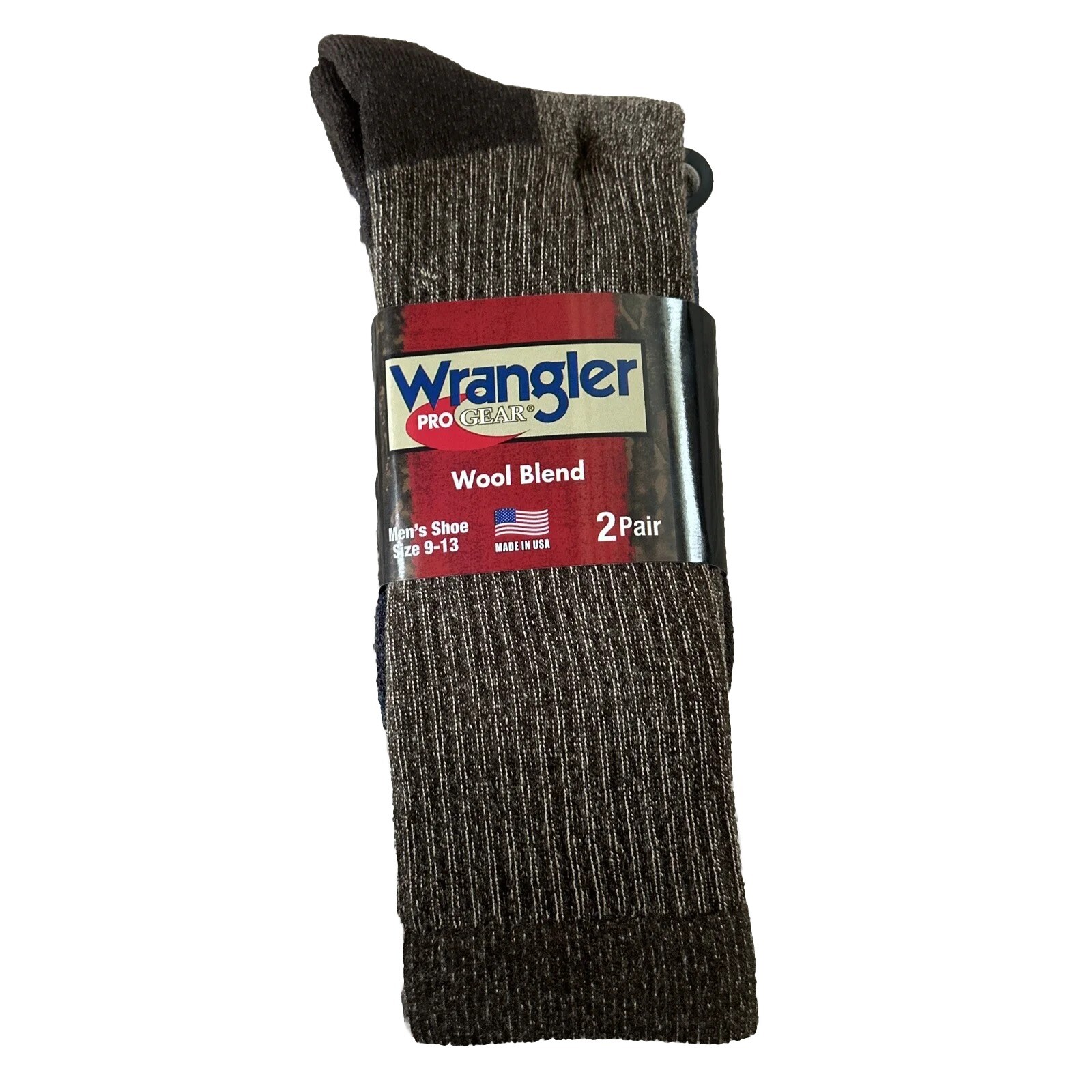 Wrangler PRO GEAR Merino Wool Blend Winter Socks, Large, 2 pair,
