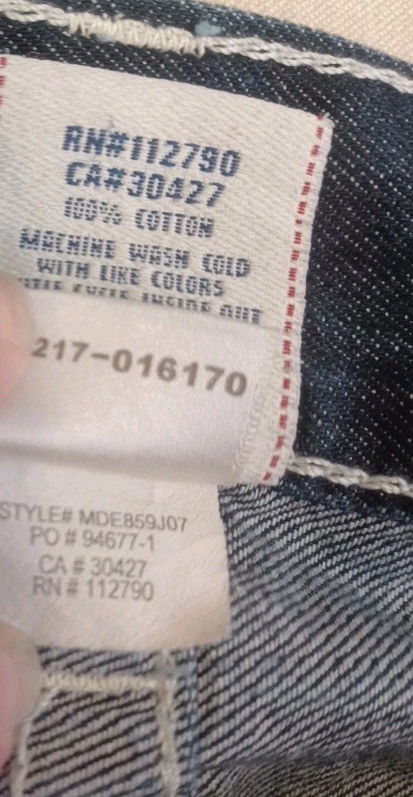 Rare True Religion Straight Flap Jeans Mens 40×35 Thick Stitch Streetwear READ