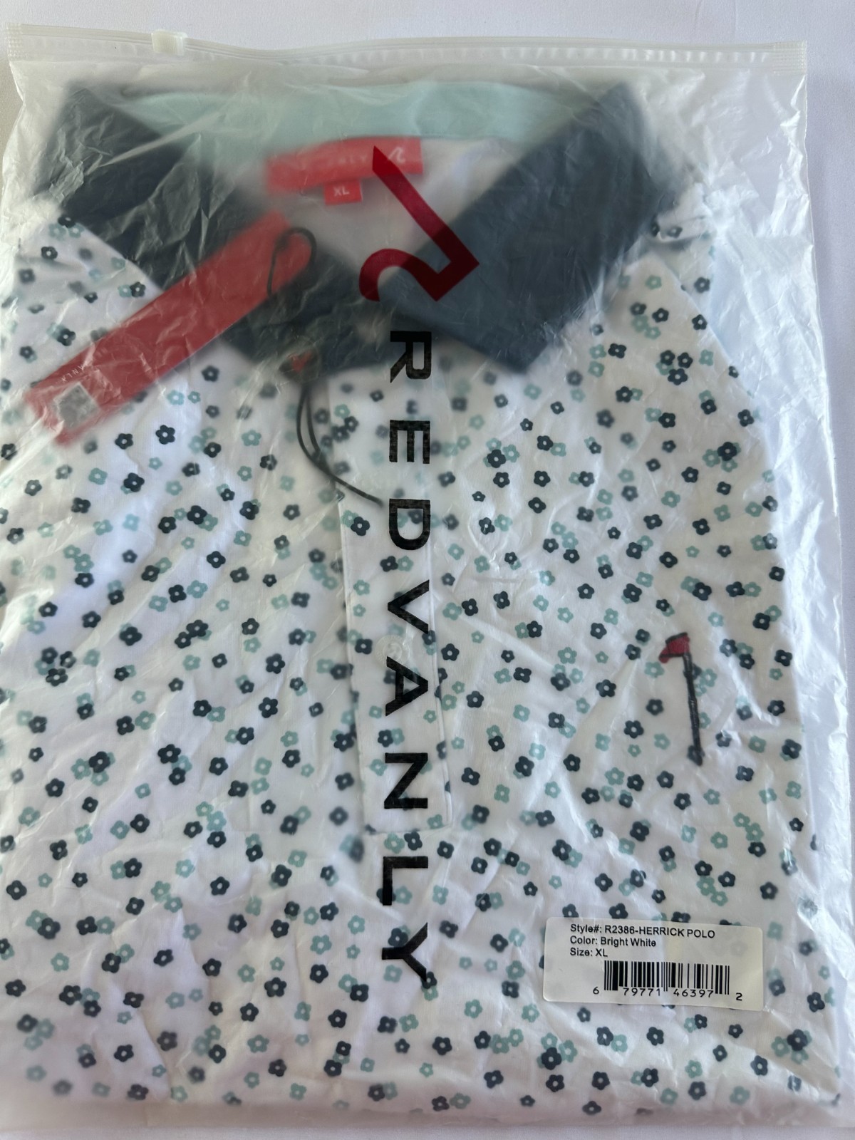 Redvanly Herrick Polo Color Bright White Size XL New With Tag