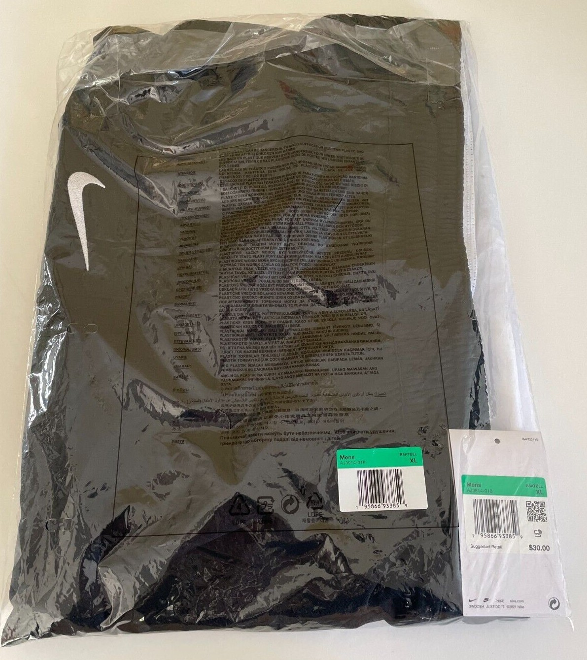 Nike Dri-FIT Icon Men’s Basketball Shorts AJ3914-018 Black White S, M, L, XL,XXL