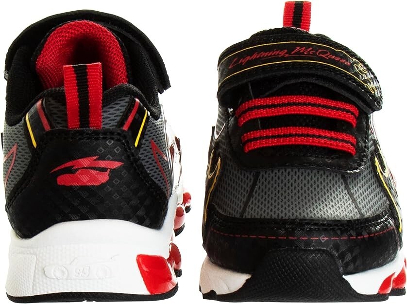 New Disney Pixar Cars Little Boys Black/Red Lighted Sneaker 6 7 8 9 10 11 12