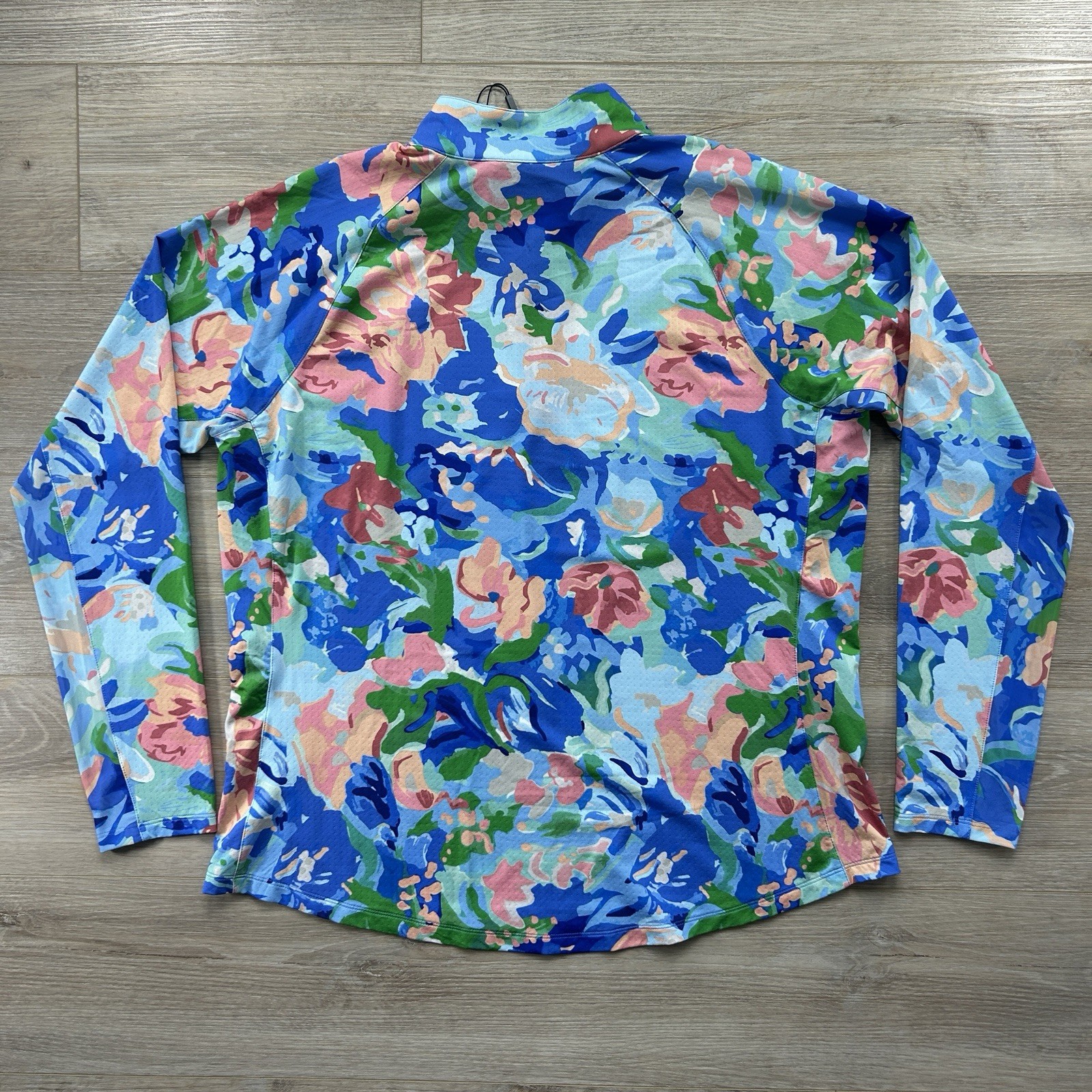 Walter Hagen Women’s 2XL 1/4 Zip Pullover Blue Floral UPF 50+ Performance 11