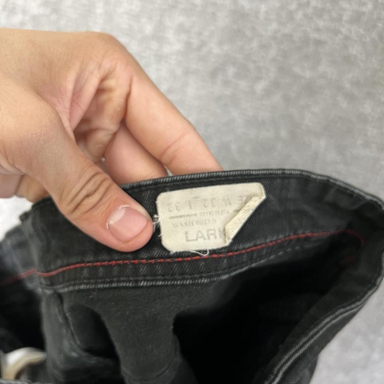 Diesel Larkee Relax Straight Leg Button Fly Jeans Black Denim 32X32 (31X30)