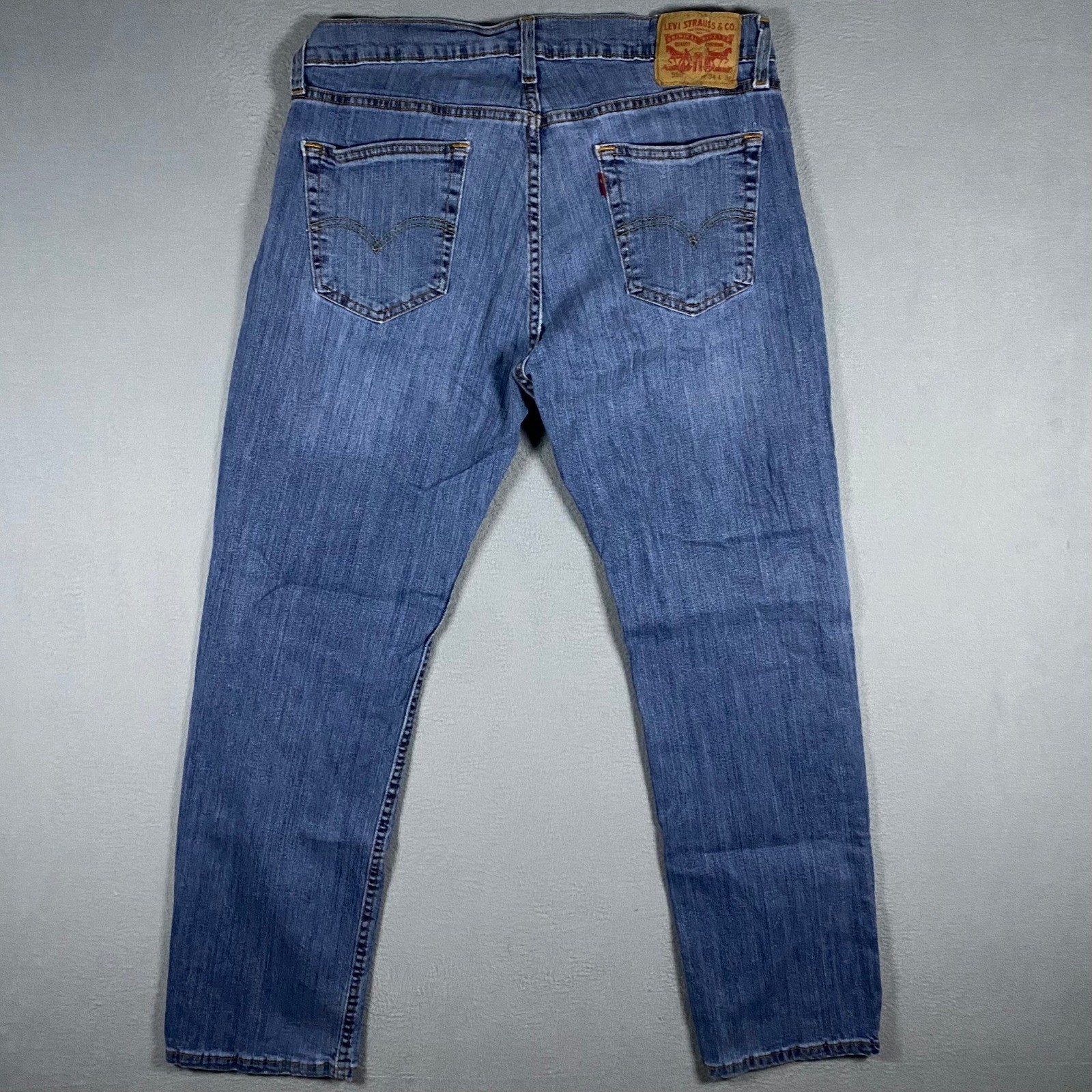 Levis 502 Regular Taper Mens Blue Jeans 34×30 Medium Wash Denim