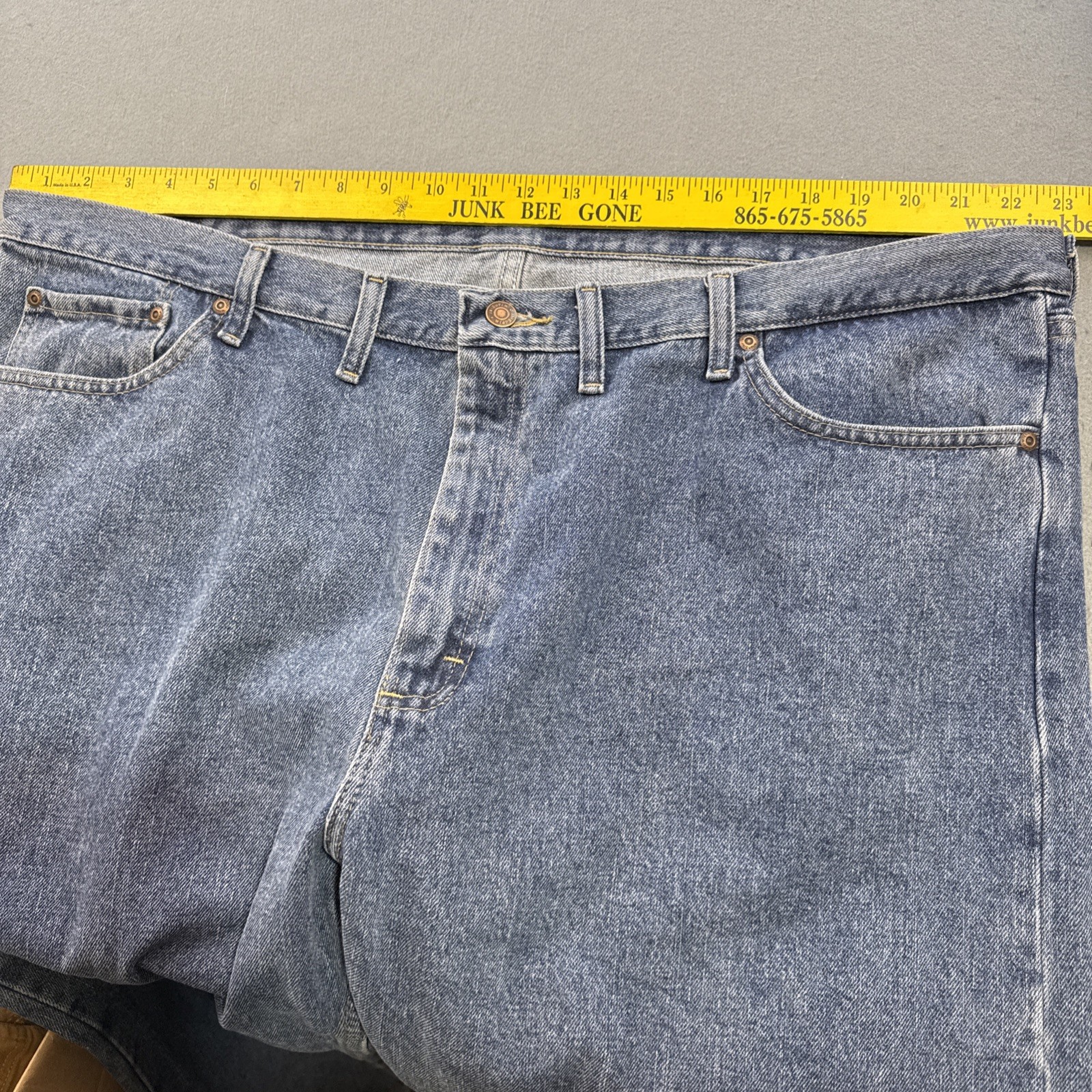 Wrangler Jeans Mens 46×30 Blue Five Star Premium Denim Relaxed Fit Workwear NWT
