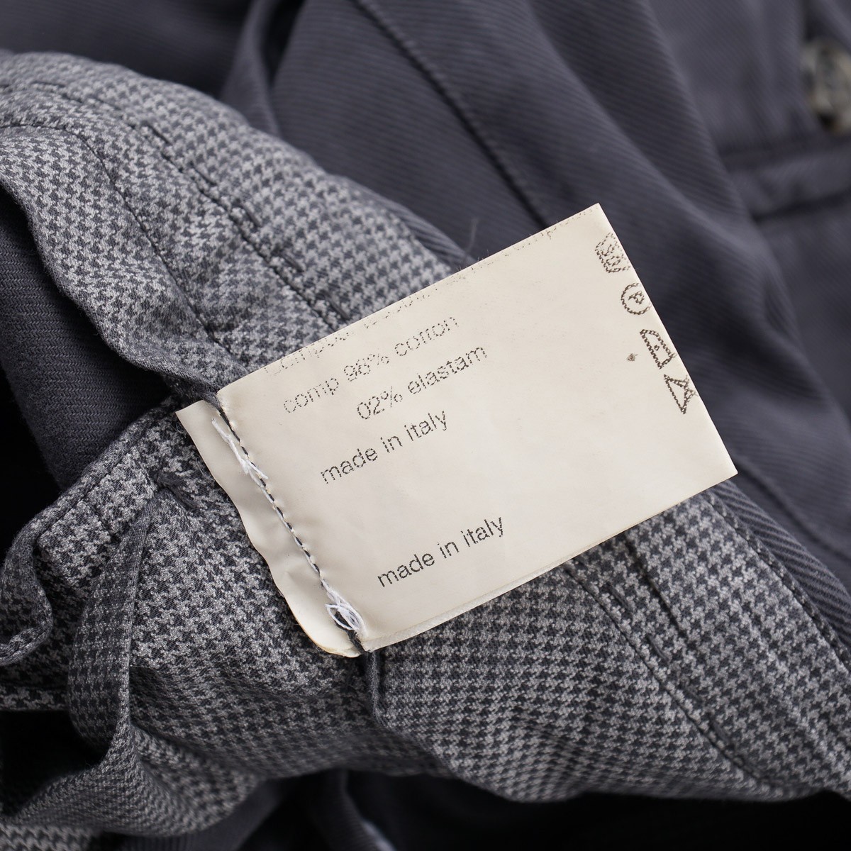 Enrico Mandelli Gray Garment-Washed Twill Cotton Chino Pants 34 (Eu 50) NWT