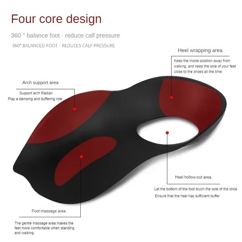 Flat Foot O-Shaped Legs Insole for Shoes Correction Arch Support Plantar Fasciit