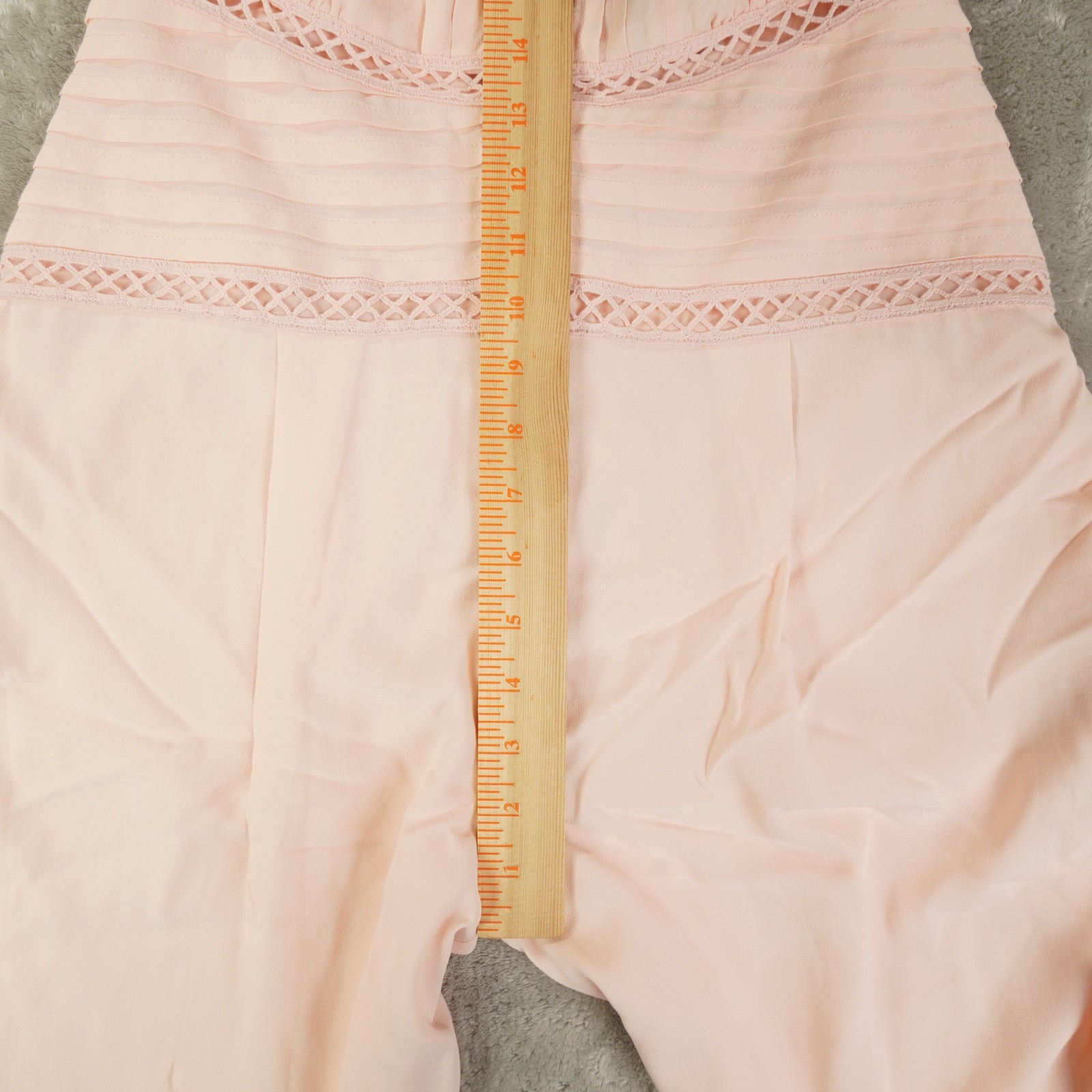 REISS Regular Wide Leg Resort Jumpsuit in Blush Pink Women’s 4 Chic City