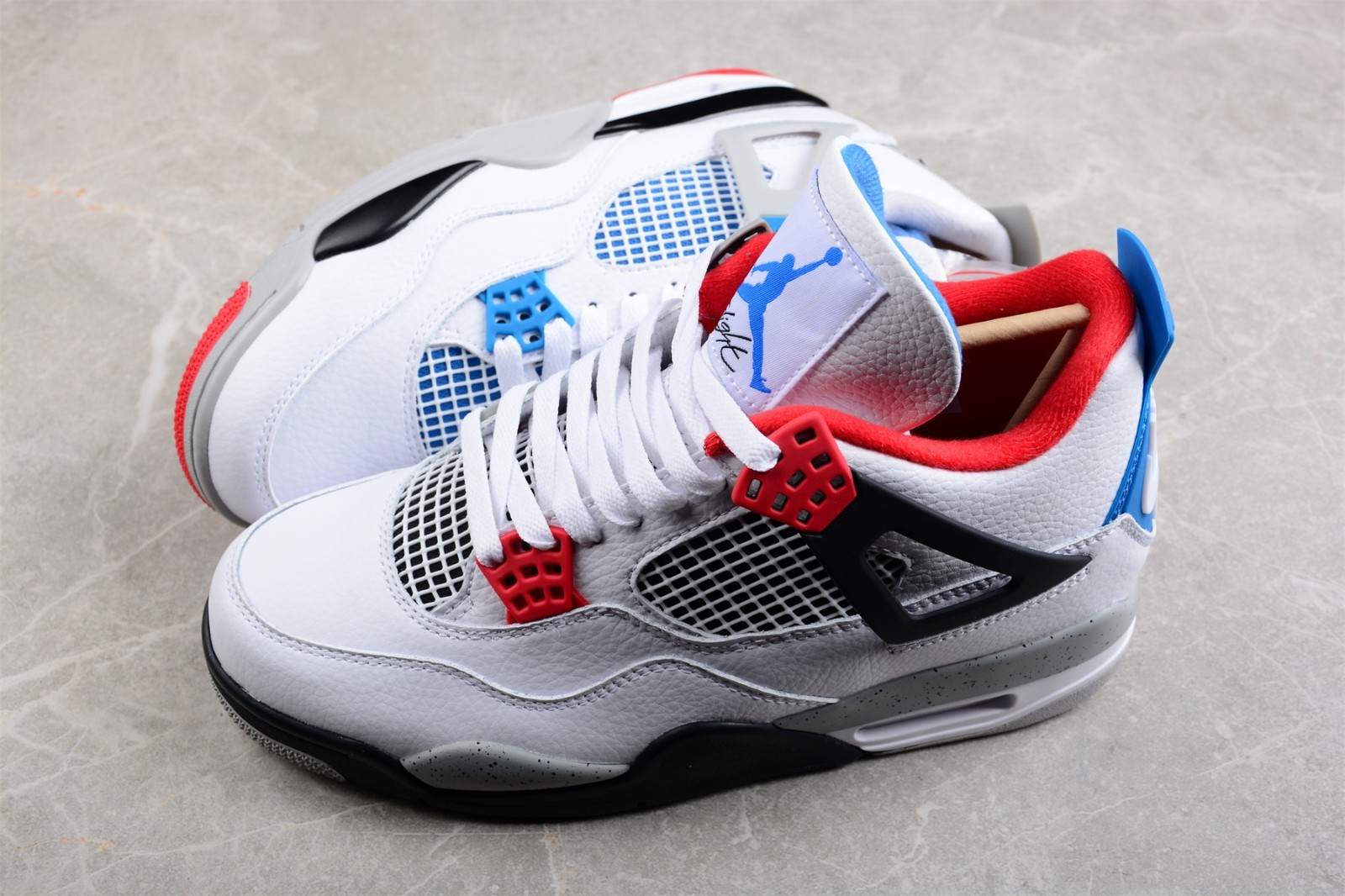 Jordan 4 “What The” Mid Top Retro Men’s White Basketball Sneakera Shoes