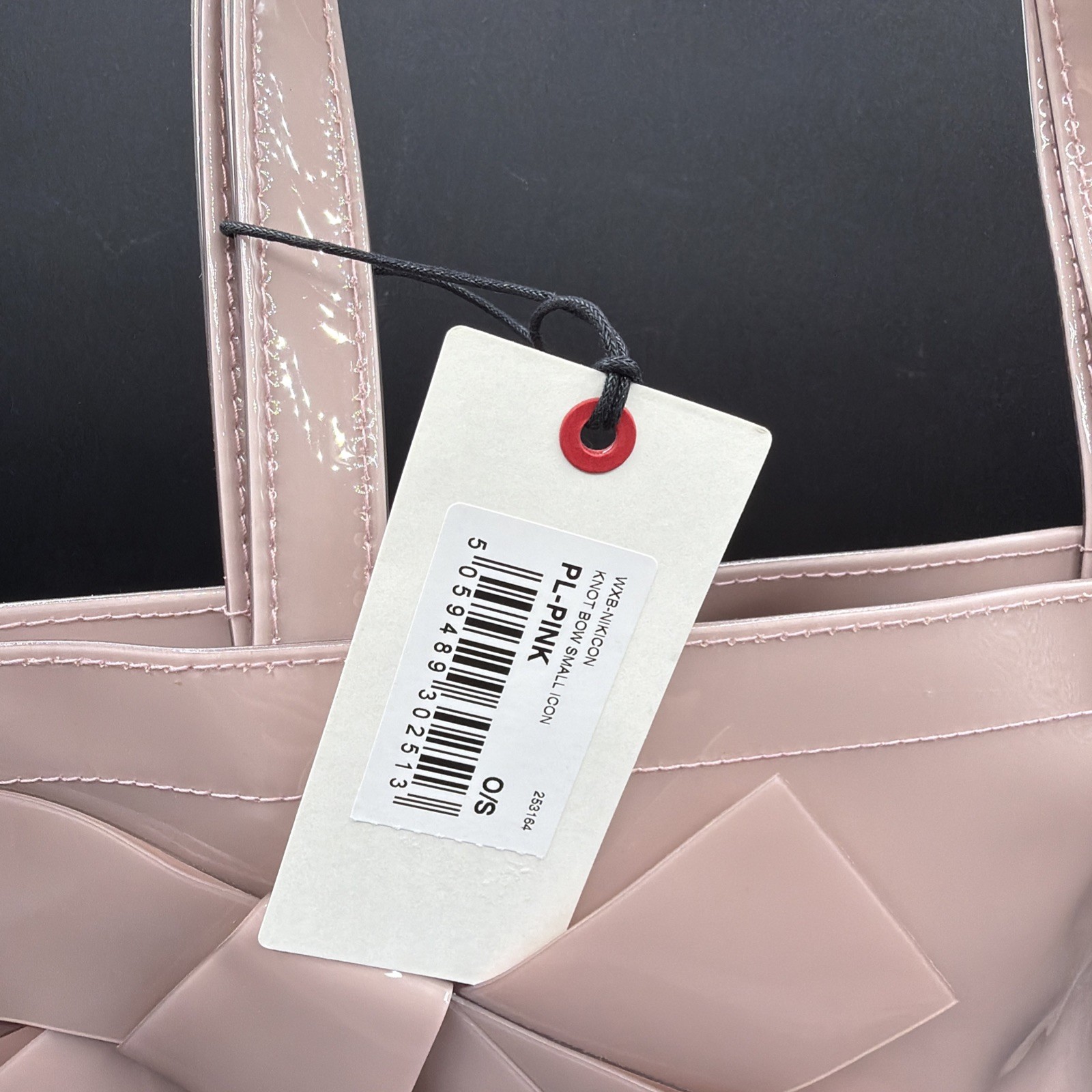 NWT Ted Baker London Pink/blush Patent Vinyl Tote Bag Bow Accent Gold Hardware