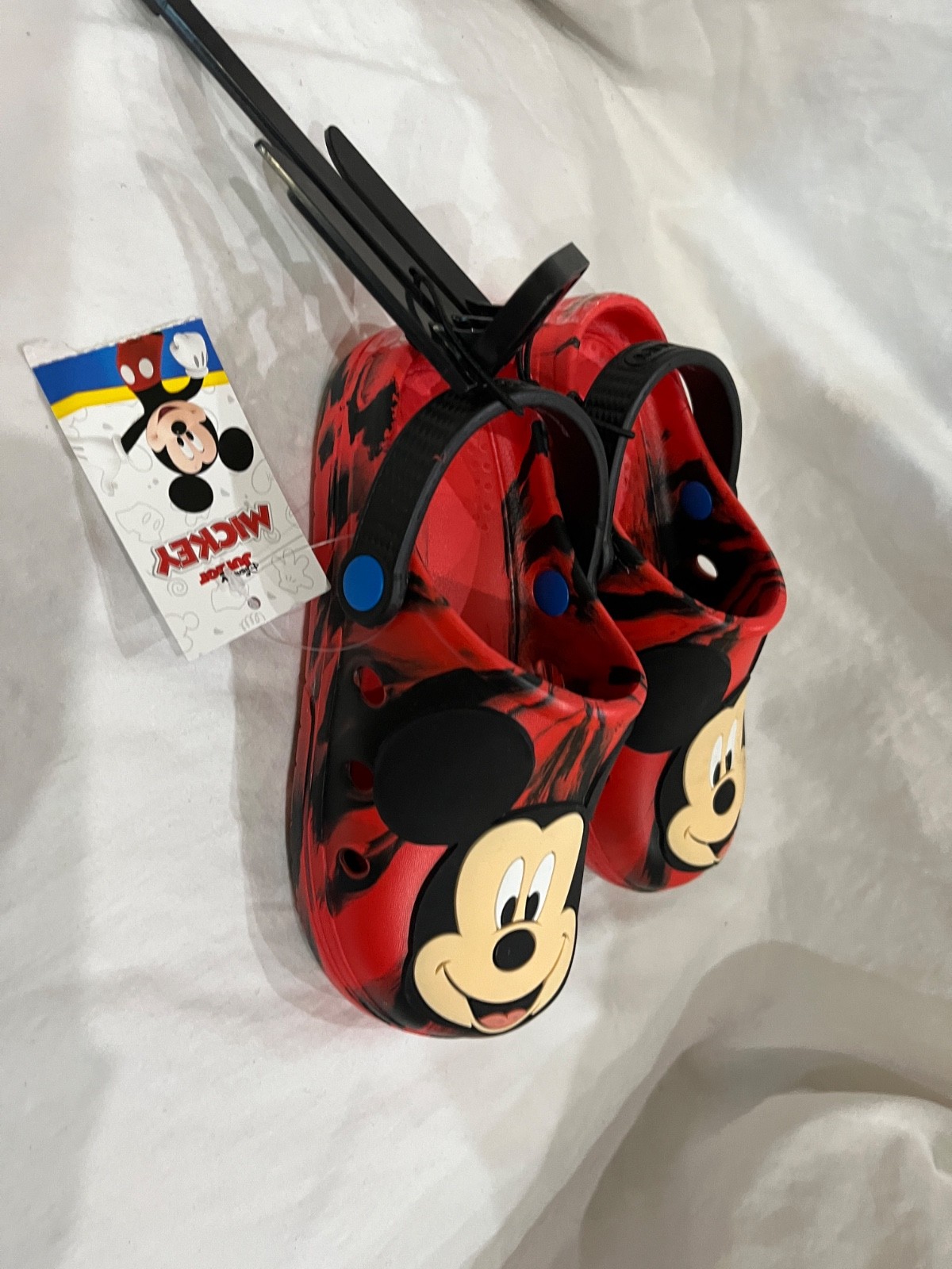 Disney Toddler Clogs Mickey Mouse Red Unisex Sz 7/8,9/10,11/ 12 Back SwivelStrap