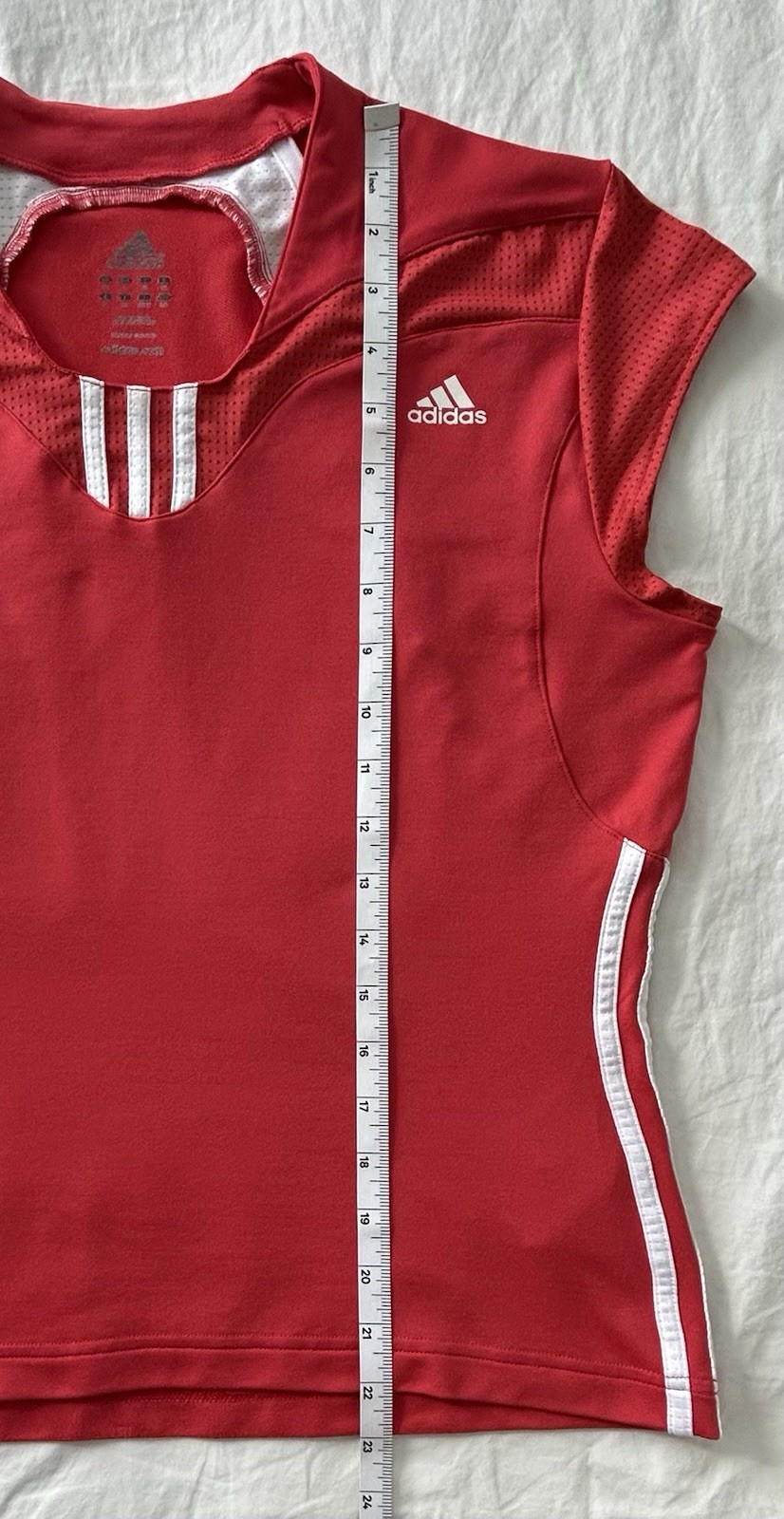 Vintage Y2K Adidas Women’s Red Athletic Top – Breathable Sportswear Size L NWOT
