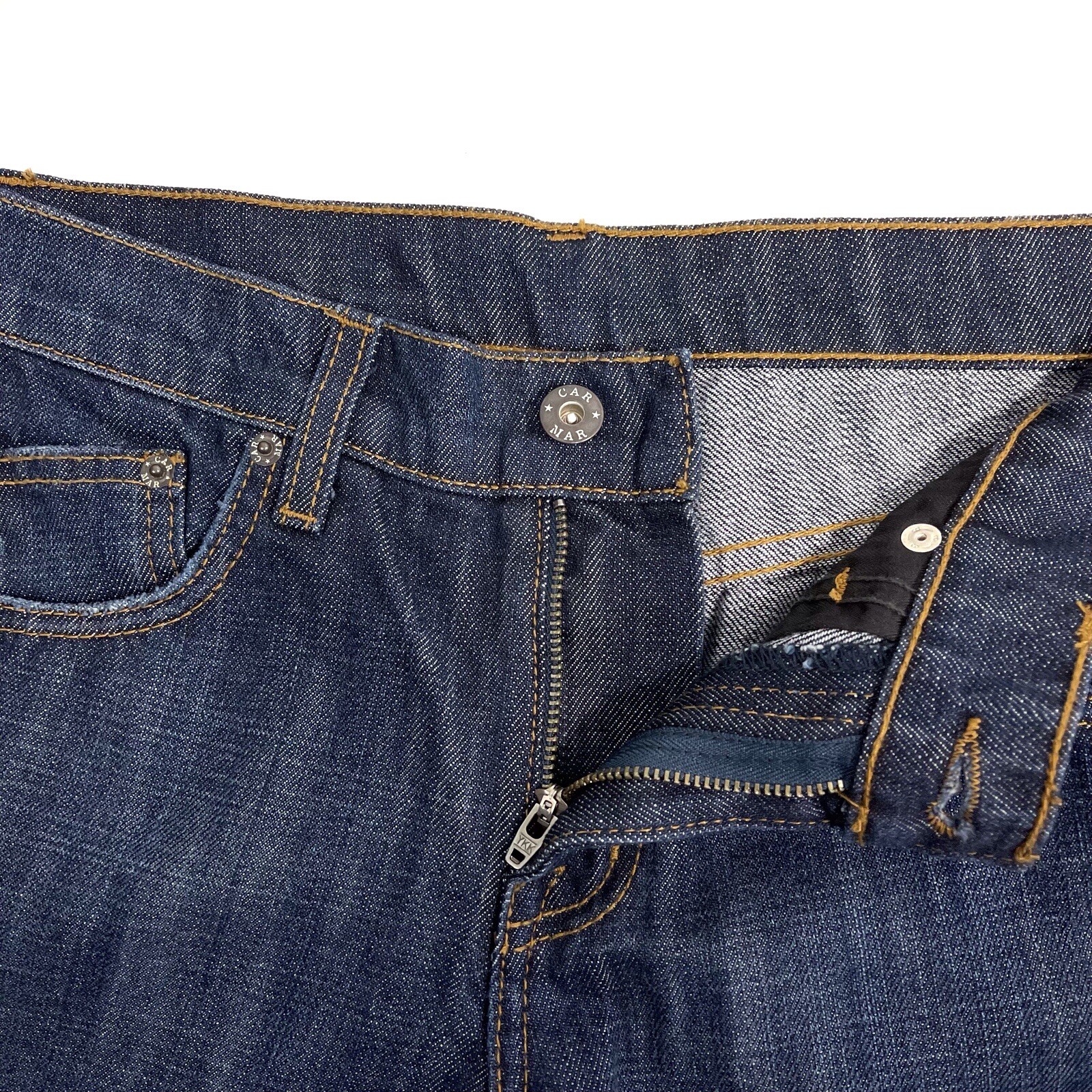 Carmar LF Women’s Size 24 Dark Blue Non-Stretch Denim Low Rise Baggy Jeans NWT