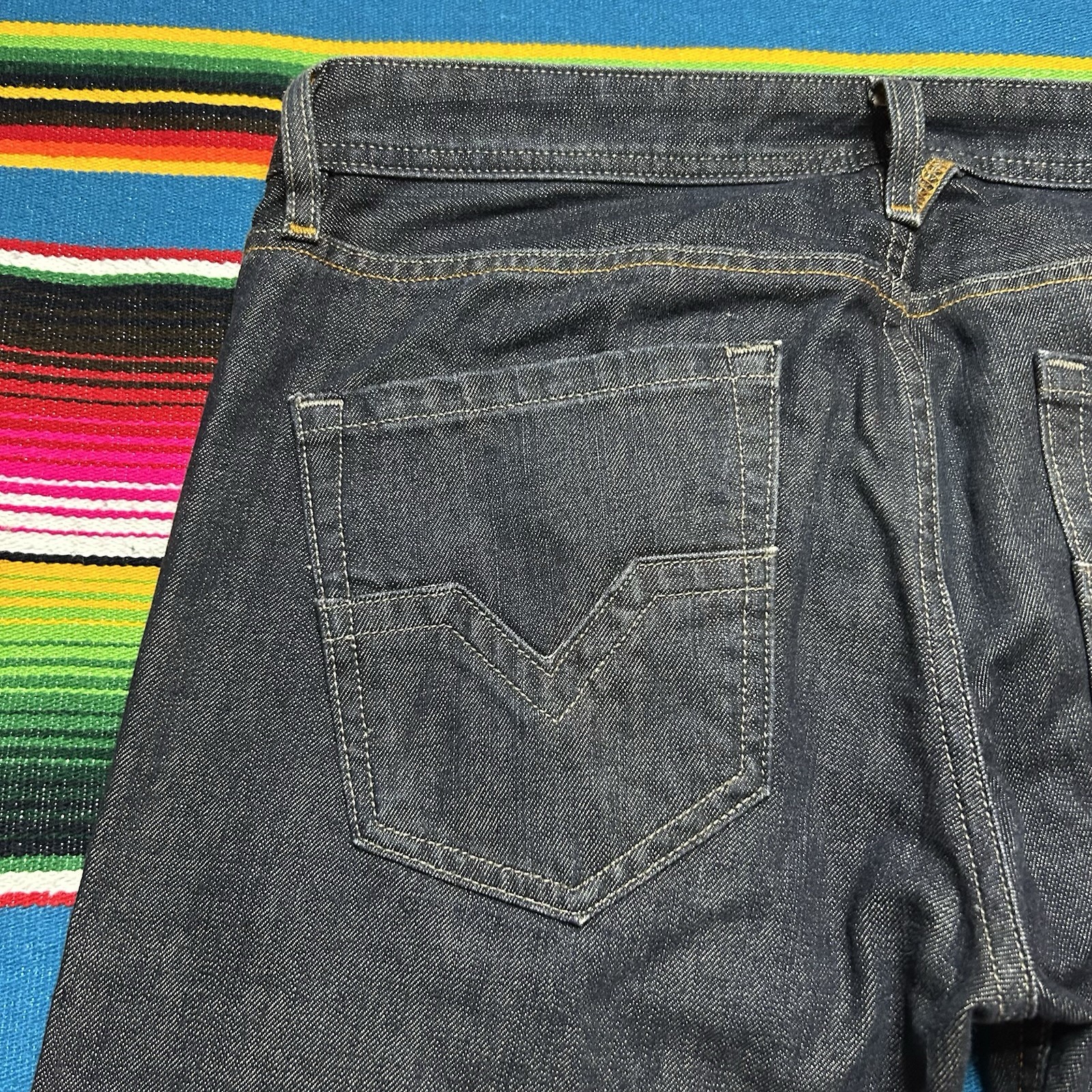 Diesel Larkee Jeans Size 32×32 Blue Indigo Regular Straight Y2K Made in USA READ