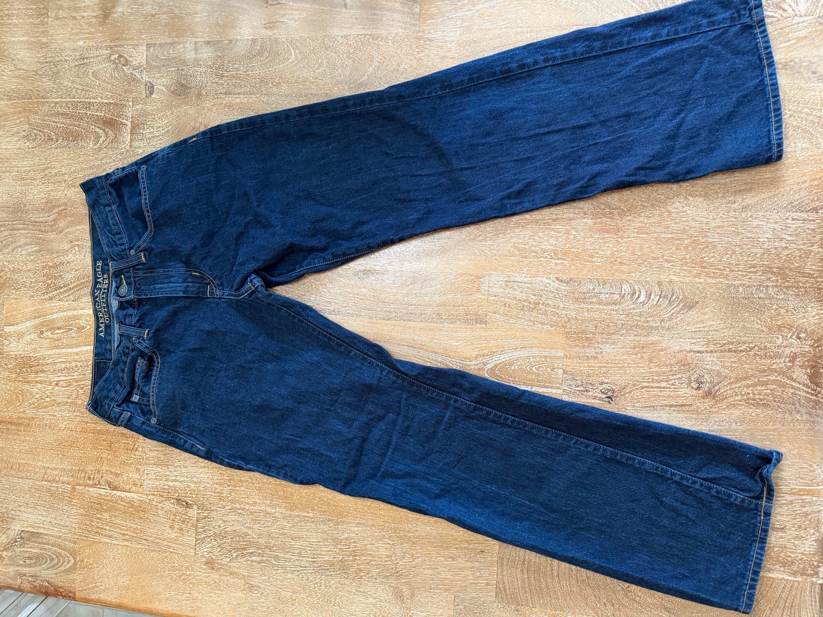 American Eagle Outfitters Mens Dark Wash Blue Straight Leg Jeans 30 x 32