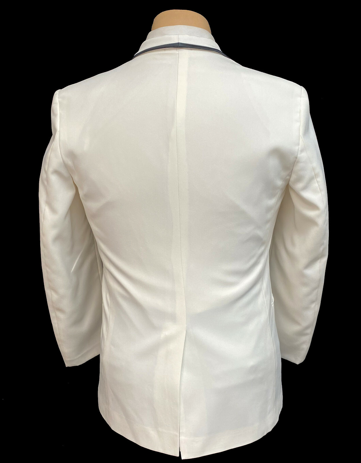 Men’s Ike Behar Ivory Tuxedo Jacket Slim Fit Shawl Lapels with Black Satin Trim