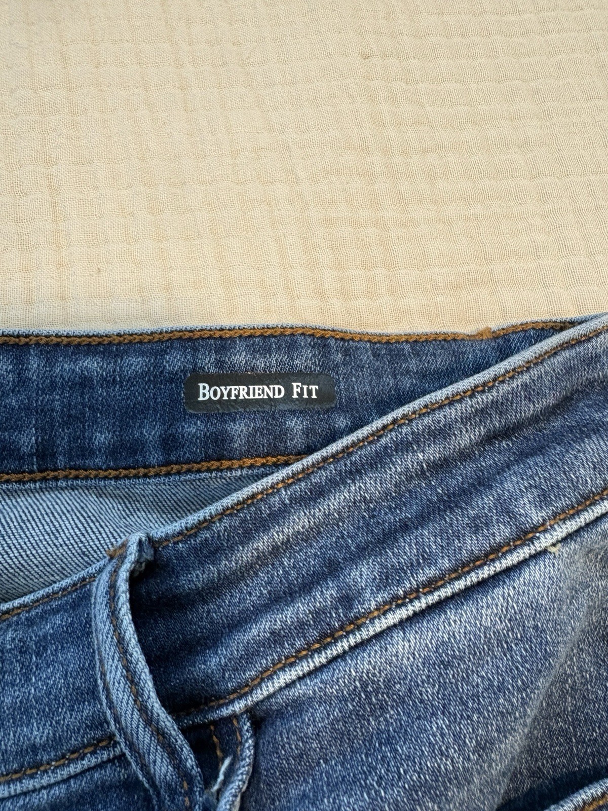 Judy Blue Boyfriend Fit Jeans Size 13/31 Blue Denim High Rise Western Zipper Fly