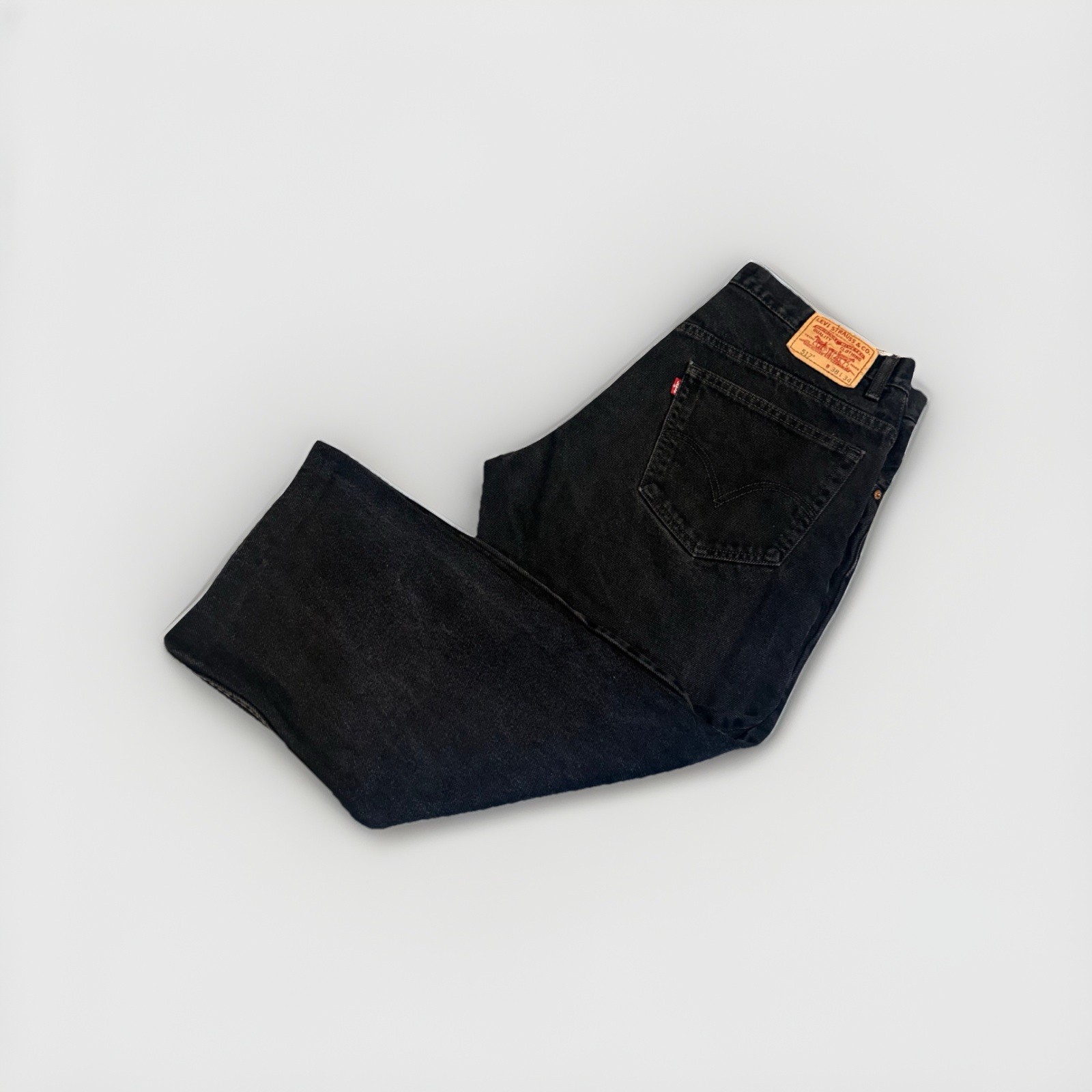 Levi’s 517 Black Boot Cut Cropped Jeans 38×23 Unisex Hemmed Capri Y2K Western