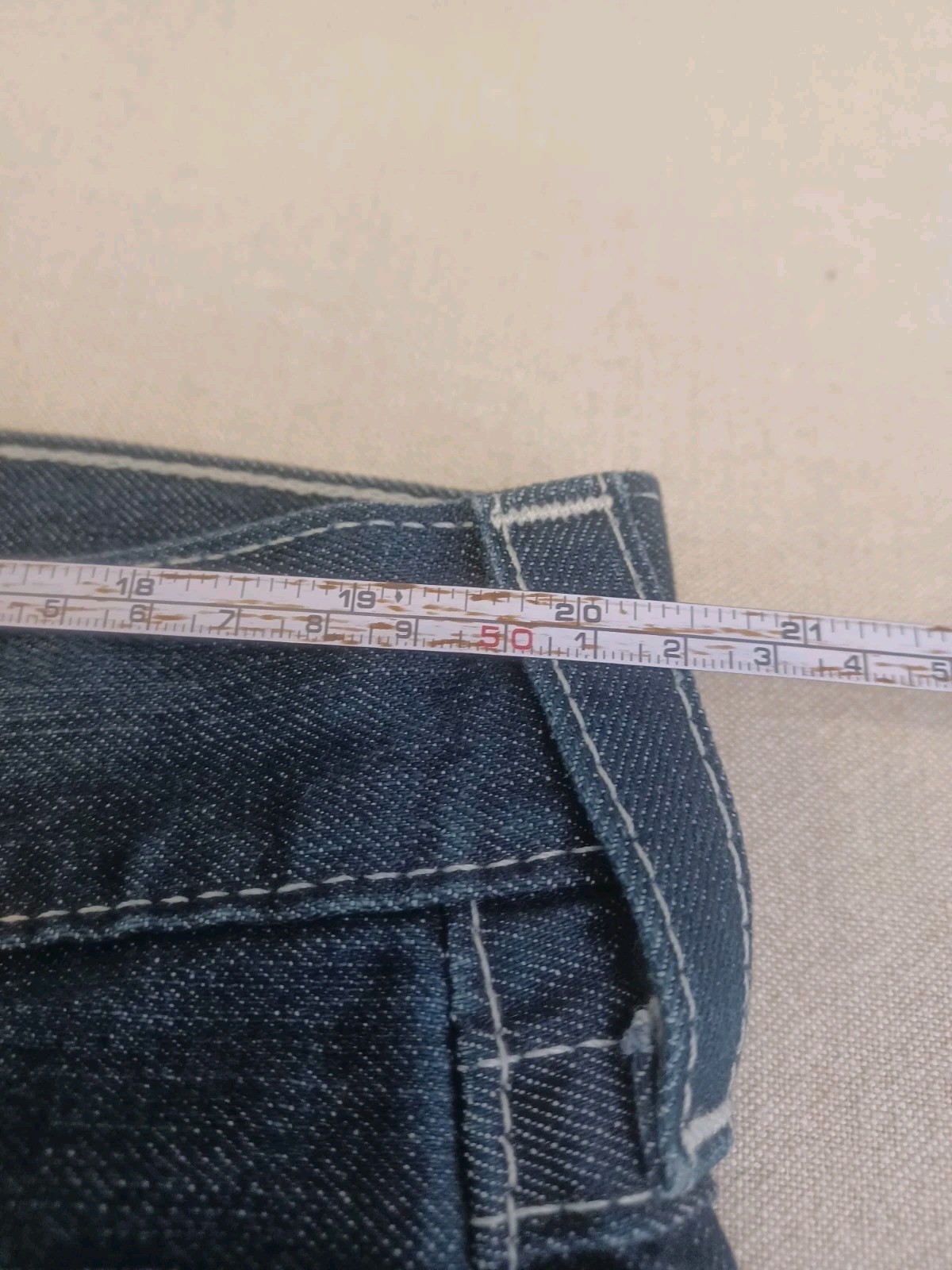 Rare True Religion Straight Flap Jeans Mens 40×35 Thick Stitch Streetwear READ