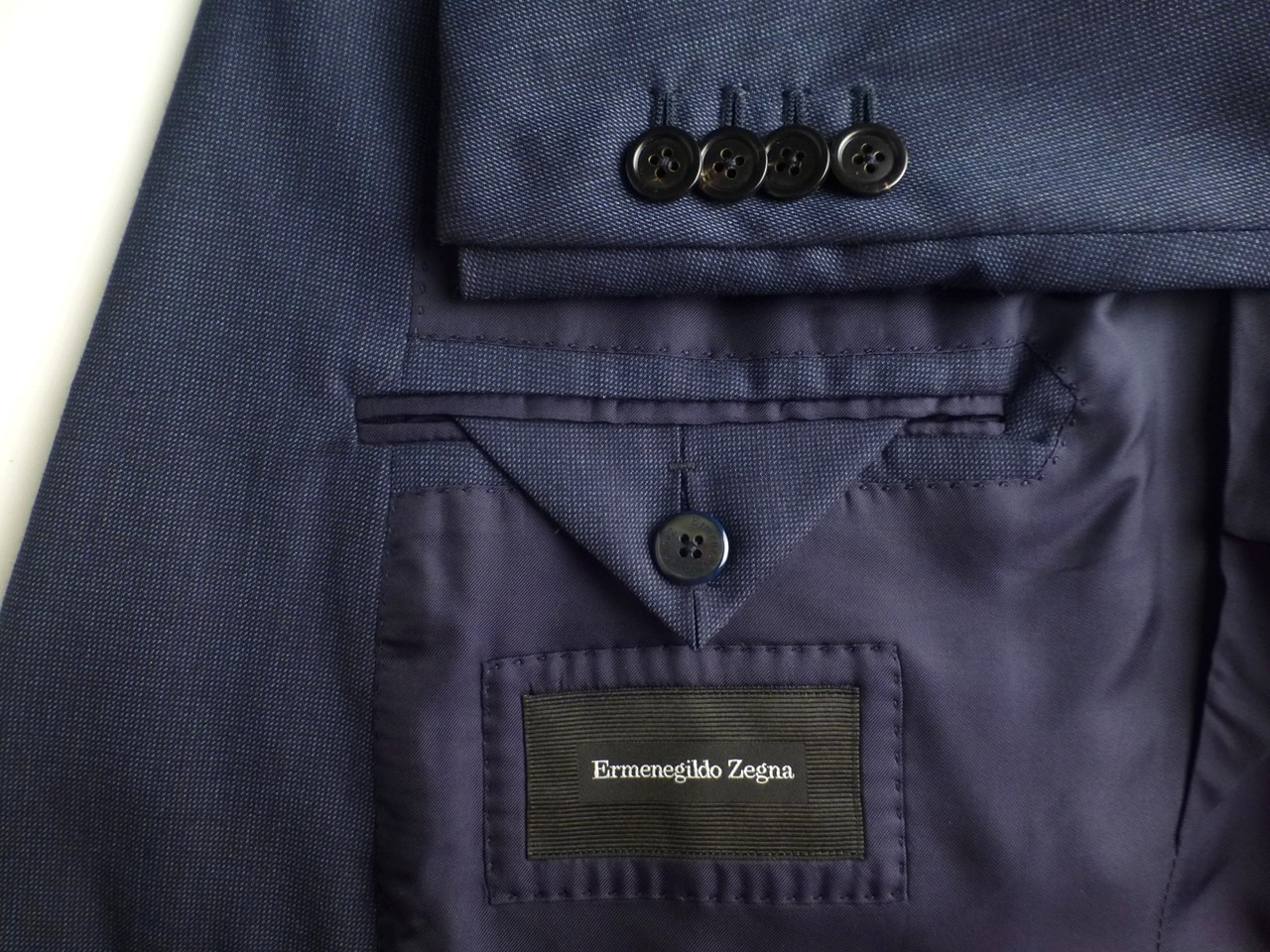 Zegna Suit 54R/44R W37 Blue Italy Excellent Condition Mila Navy Ermenegildo