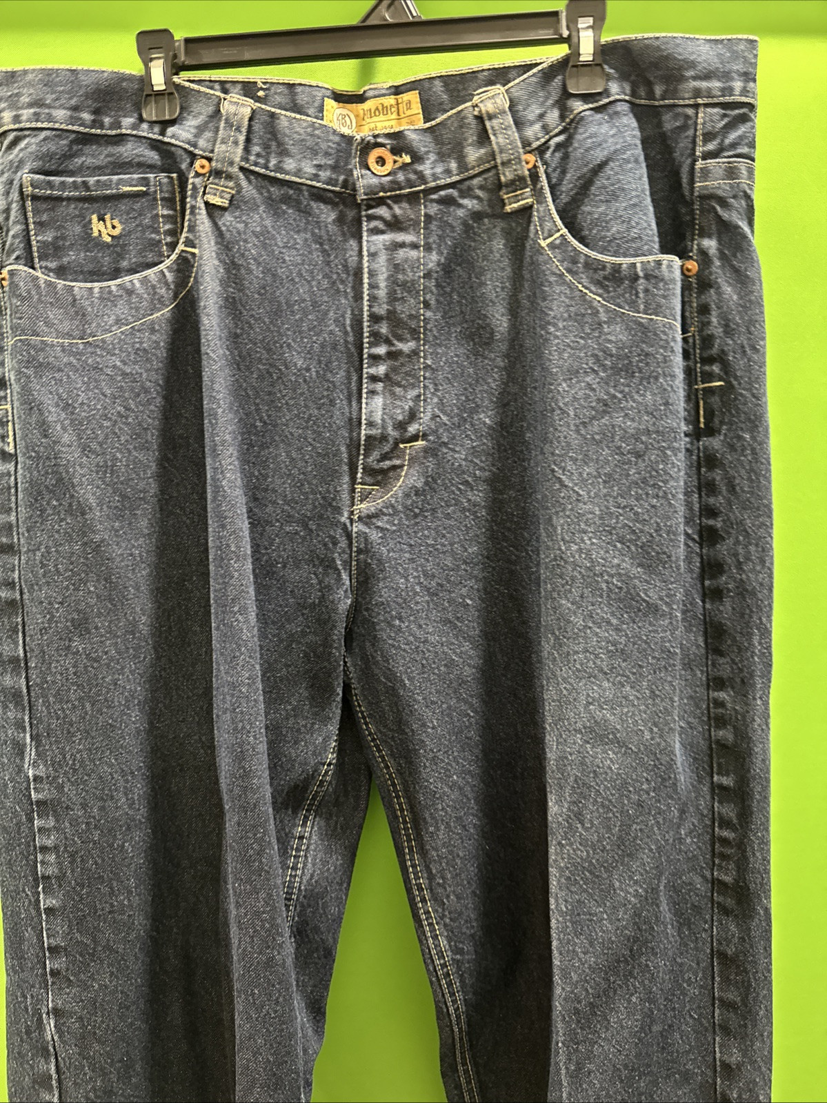 Kno Betta Jeans Mens 40 Dark Wash Wide Leg Rn 114280 Vintage USA KBJ Skater Rap