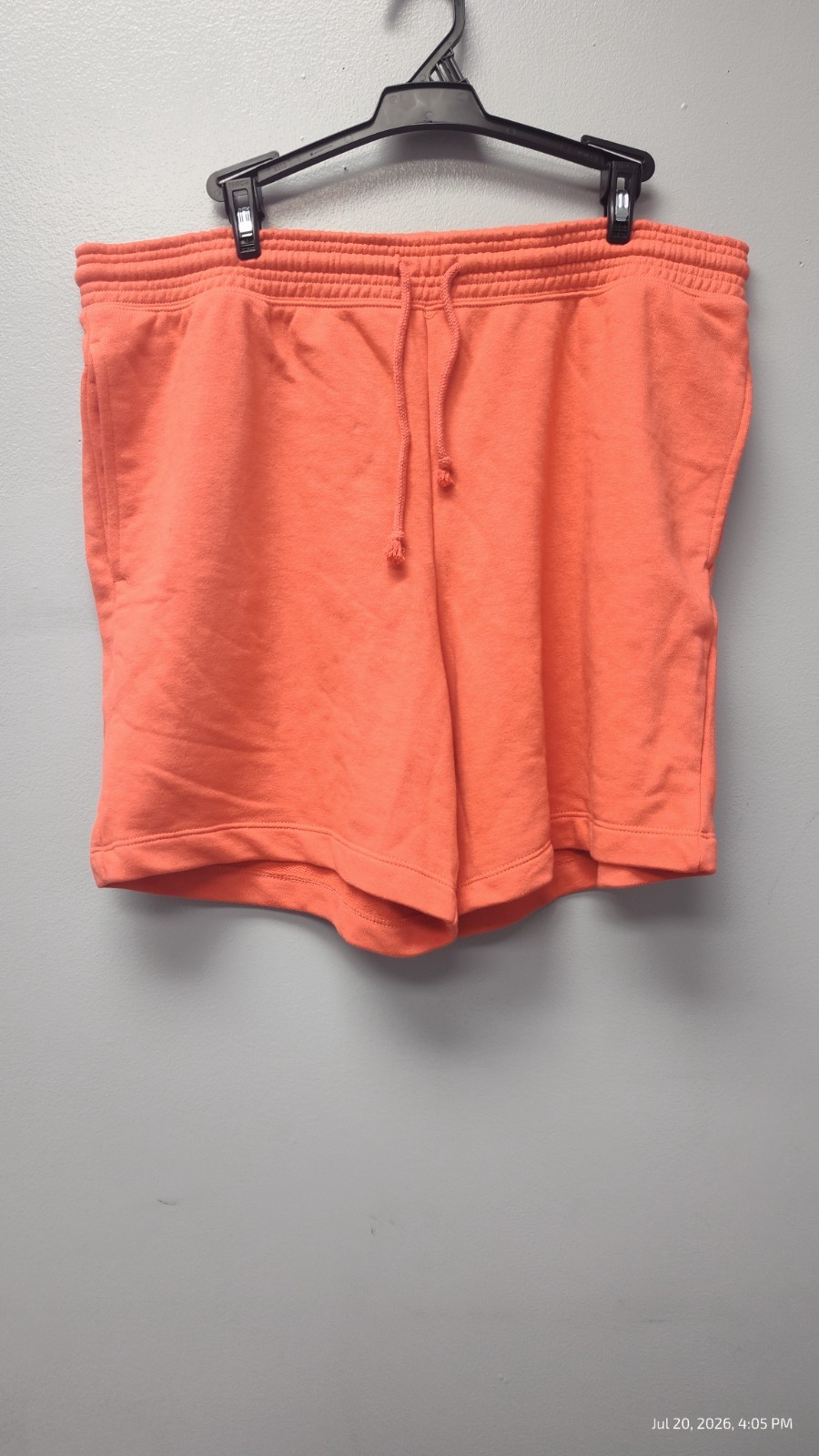 Gap Men’s On Seam Pockets Drawcord Ties French Terry Knit Short L- CAYENNE