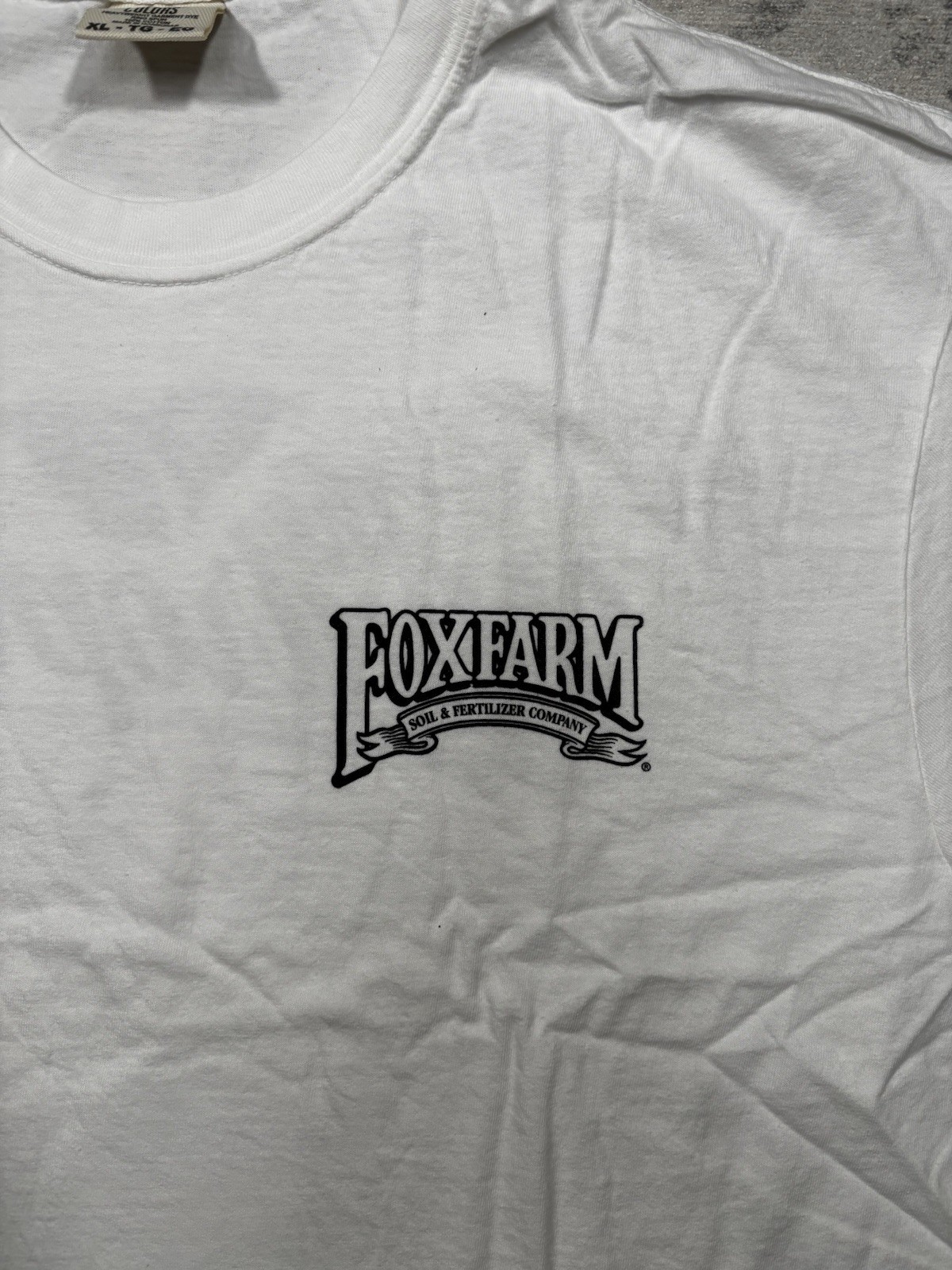 Sz XL FoxFarm Soil & Fertilizer Company White Shirt Comfort Colors NEW