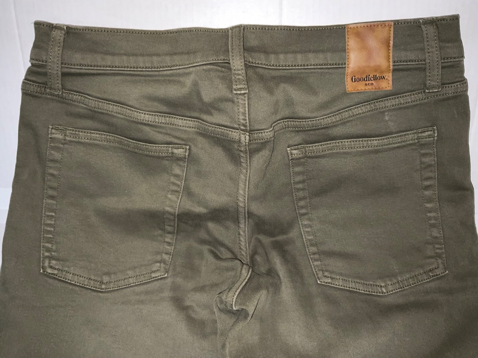 Goodfellow Denim Jeans GREEN SLIM hip thigh & leg 32 x 30 or 40 x 30 Total flex