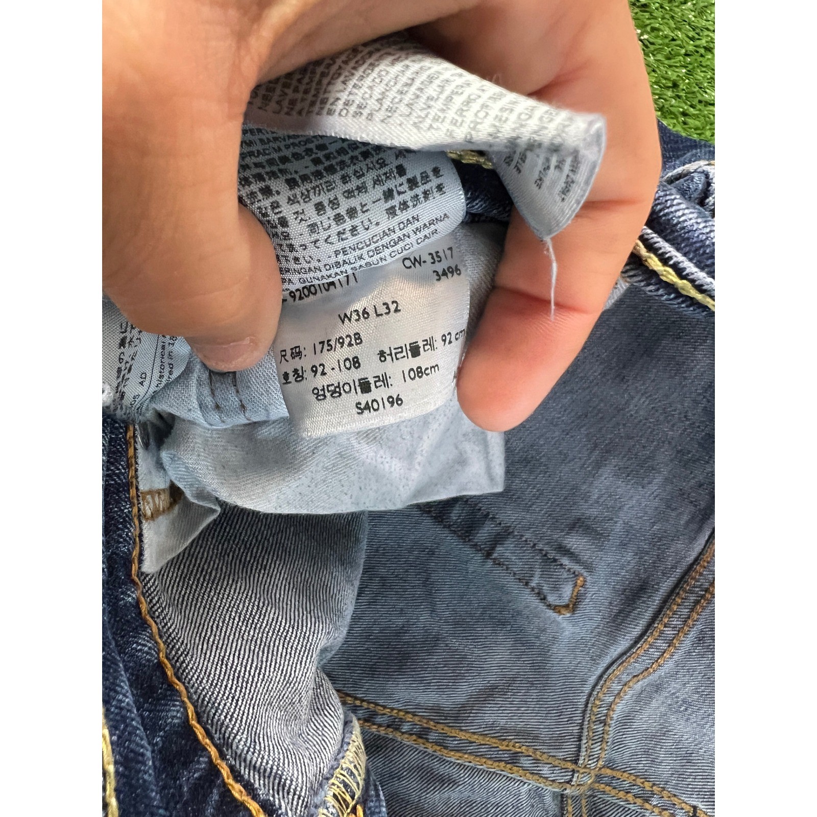 Levis 541 Athletic Taper Jeans Mens 36×32 Dark Wash Blue Stretch Denim