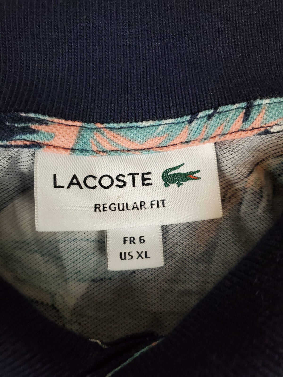 Lacoste All Over Graphic Print Cotton Tropical Airplane Golf Polo Mens XL