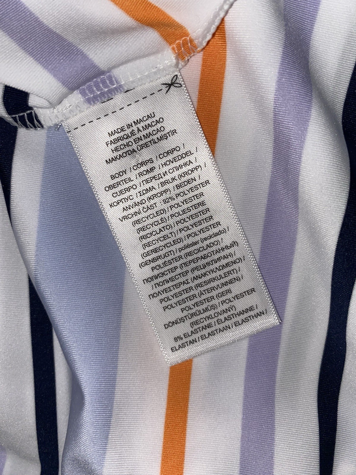 RLX Ralph Lauren Women’s Tailored Fit Stretch Striped Polo Shirt Size Small